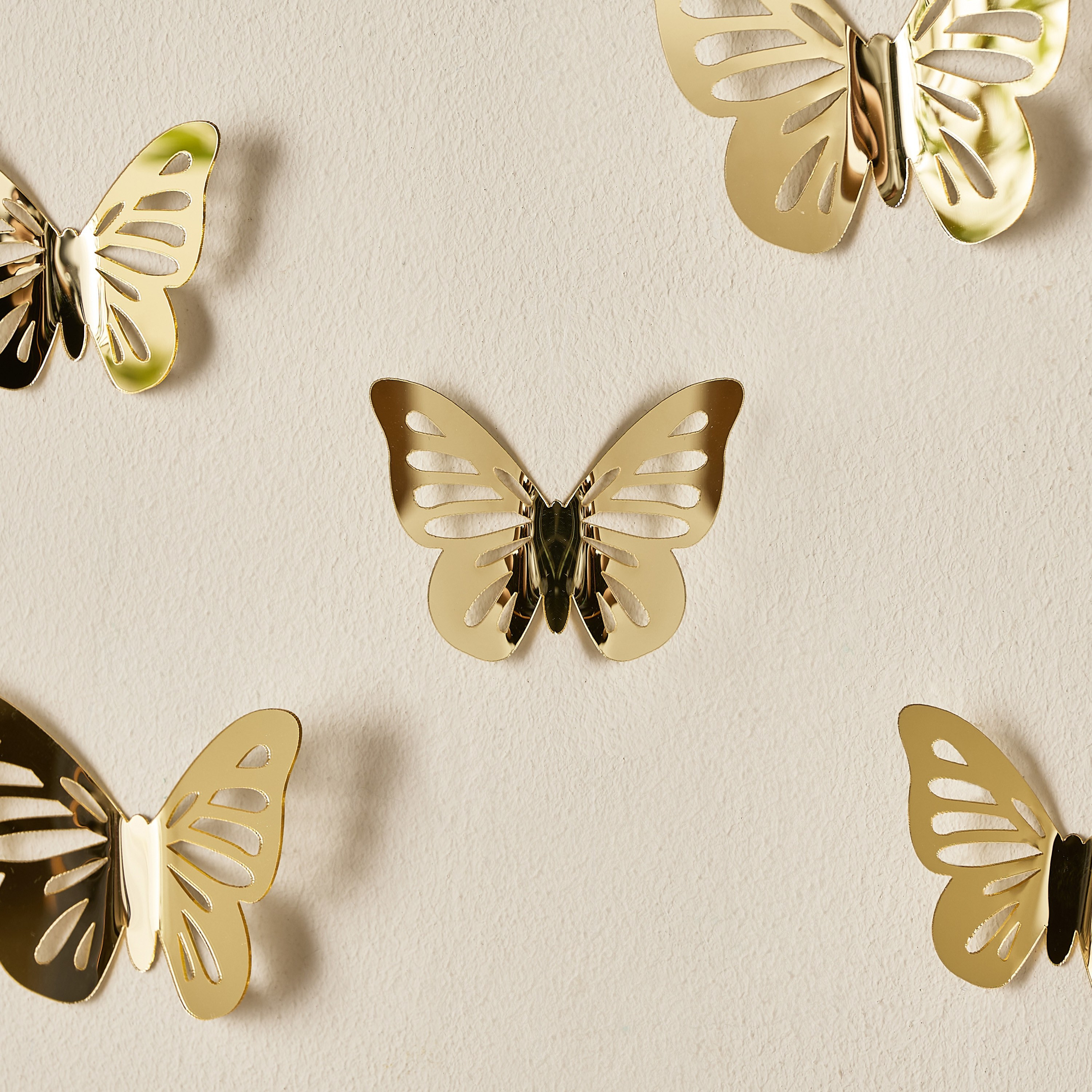طقم ملصقات حائط 5 قطع بتصميم فراشة ثلاثي الأبعاد-babyandkids-decorandlighting-decor-wallart-image-2