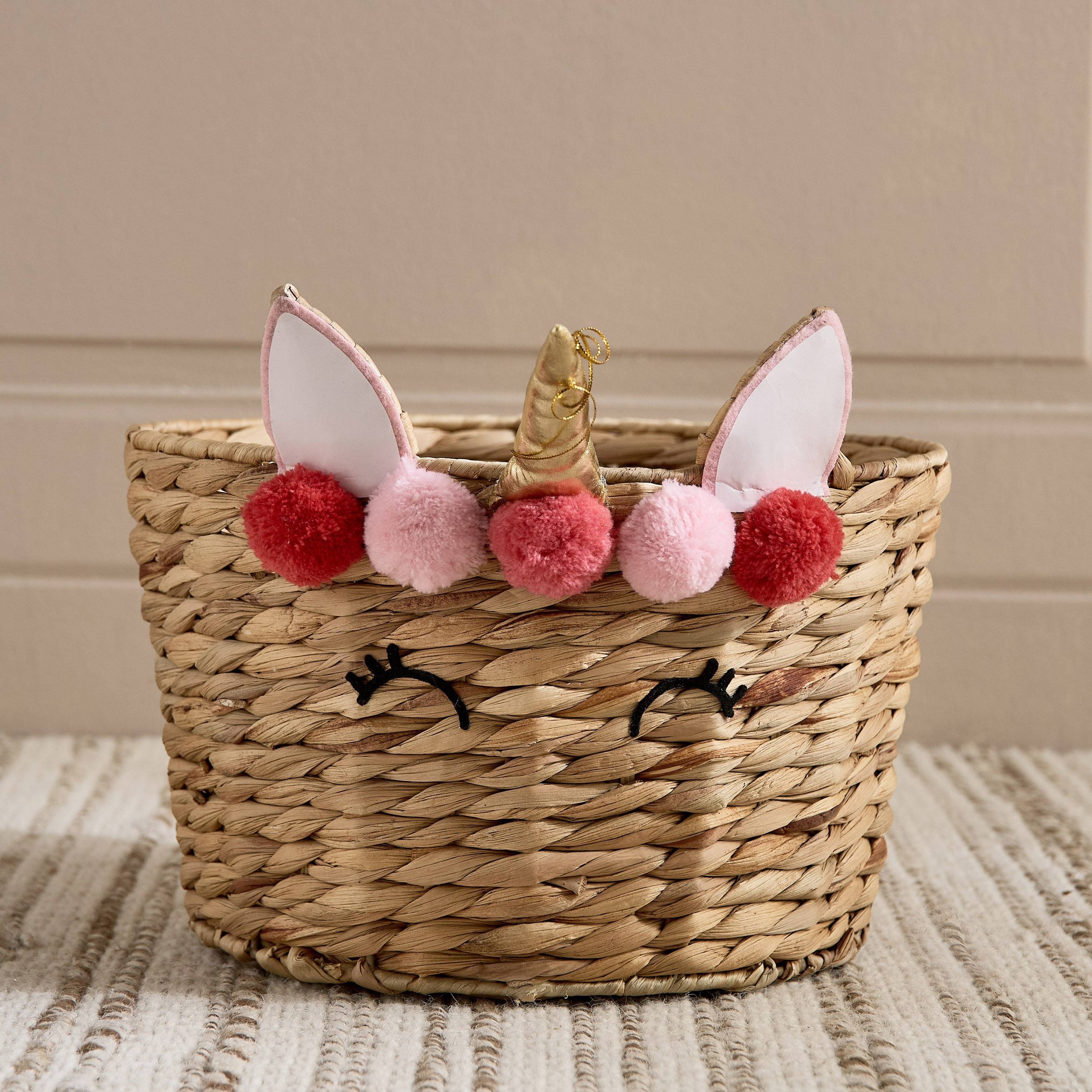 Esmeralda Unicorn Water Hyacinth Storage Basket-babyandkids-bathandstorage-storage-hampers-image-2