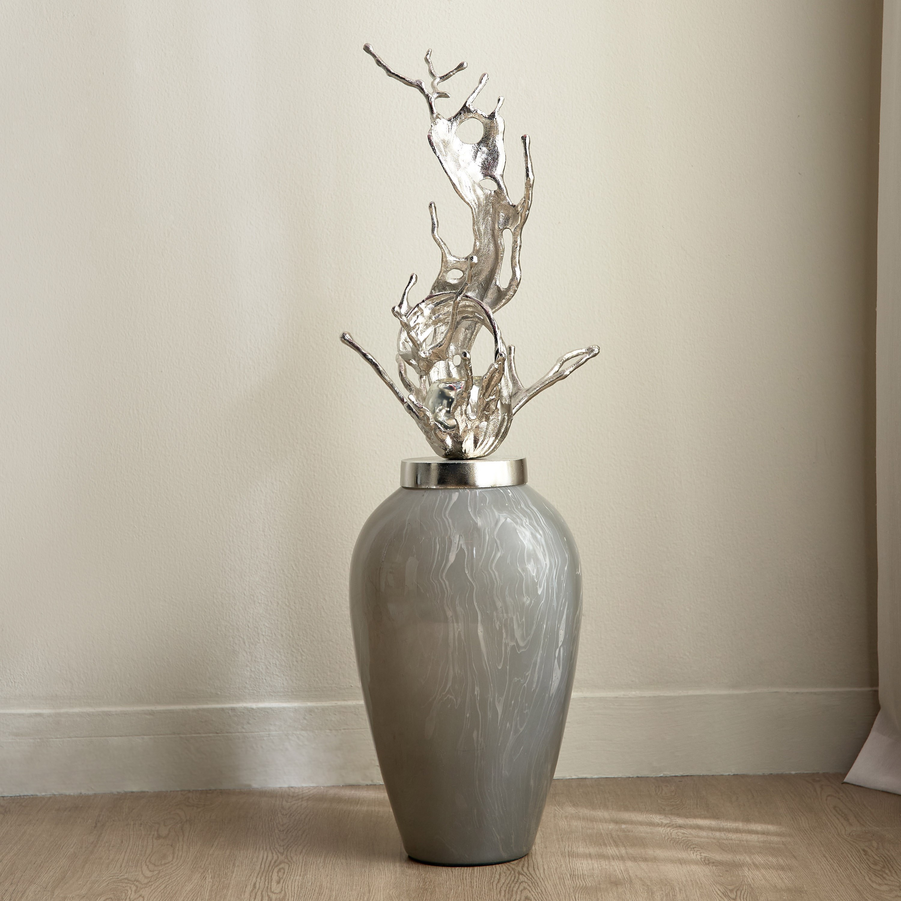 Huda Metal Vase - 88 cm-household-decor-vasesandbowls-image-1