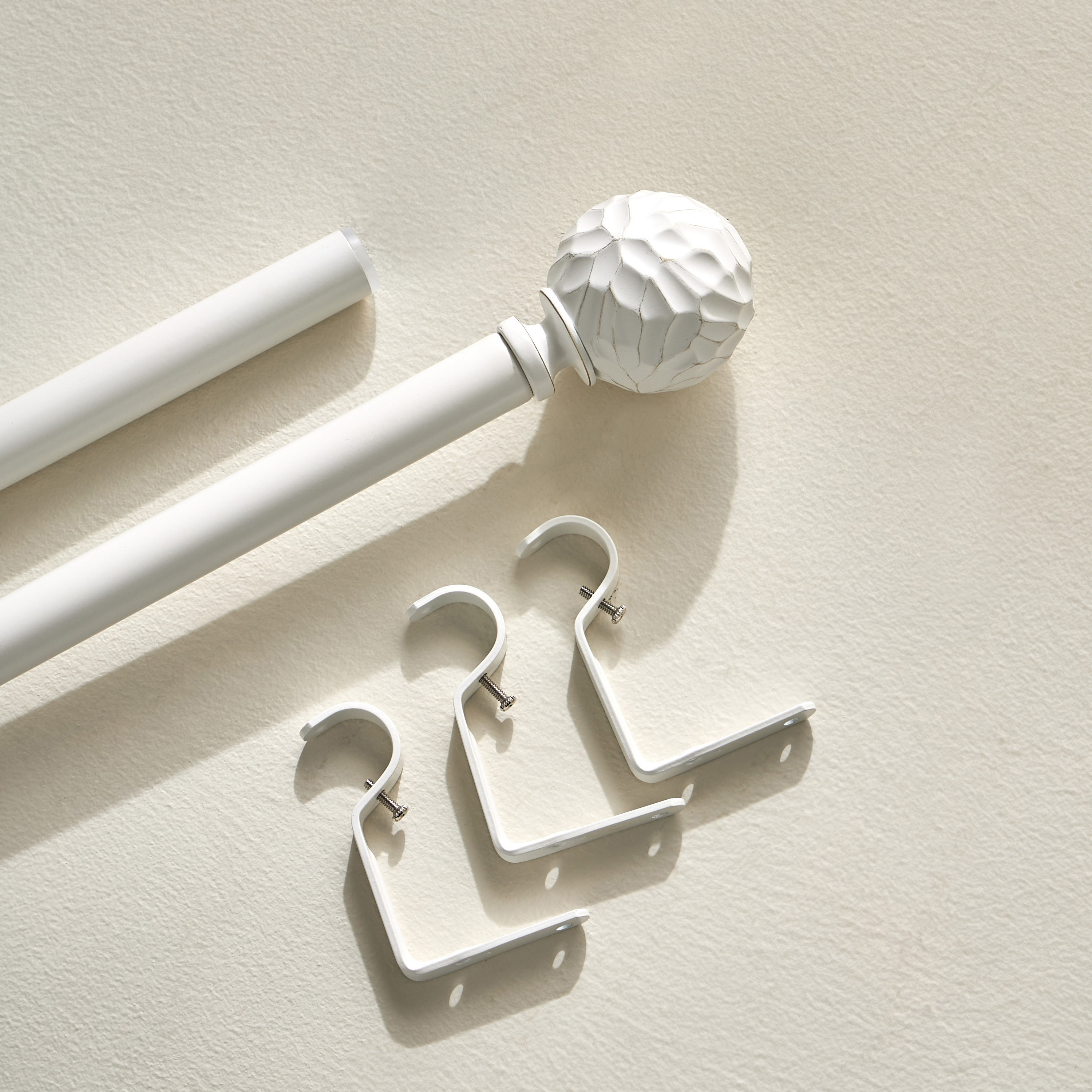 Carved Ball Extendable Single Curtain Rod - 107-305 cm-household-windows-curtainrodsandaccessories-curtainrods-image-3
