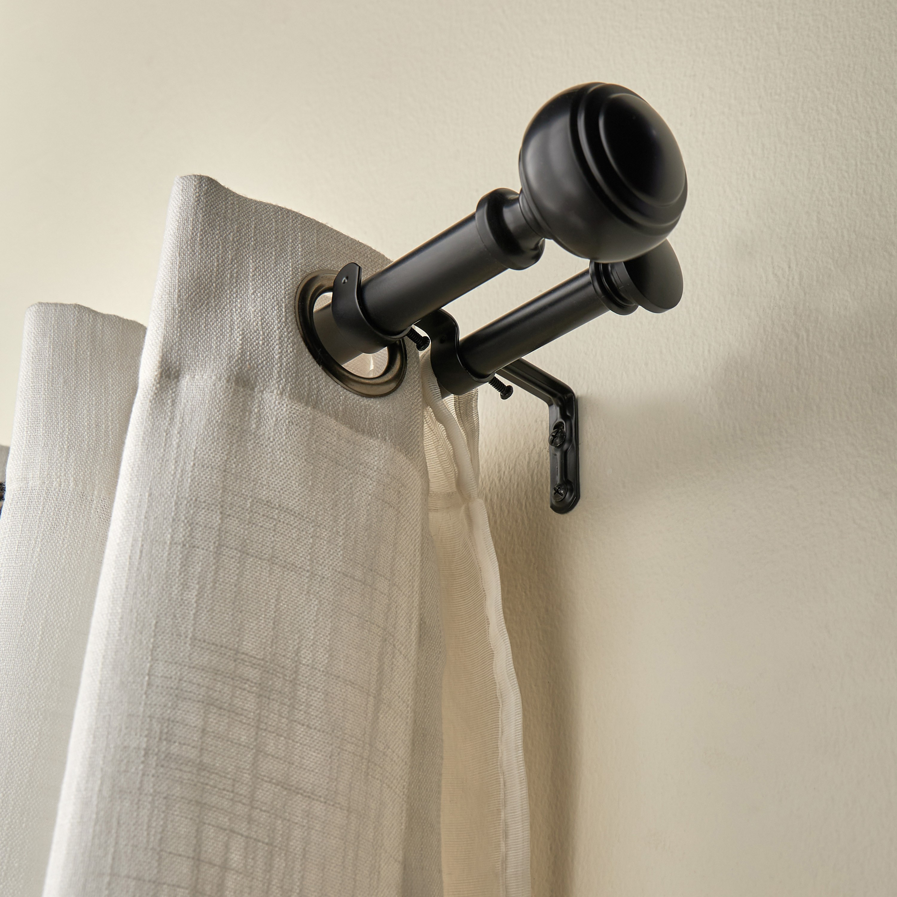 Knob Extendable Double Curtain Rod - 107-305 cm-household-windows-curtainrodsandaccessories-curtainrods-image-2