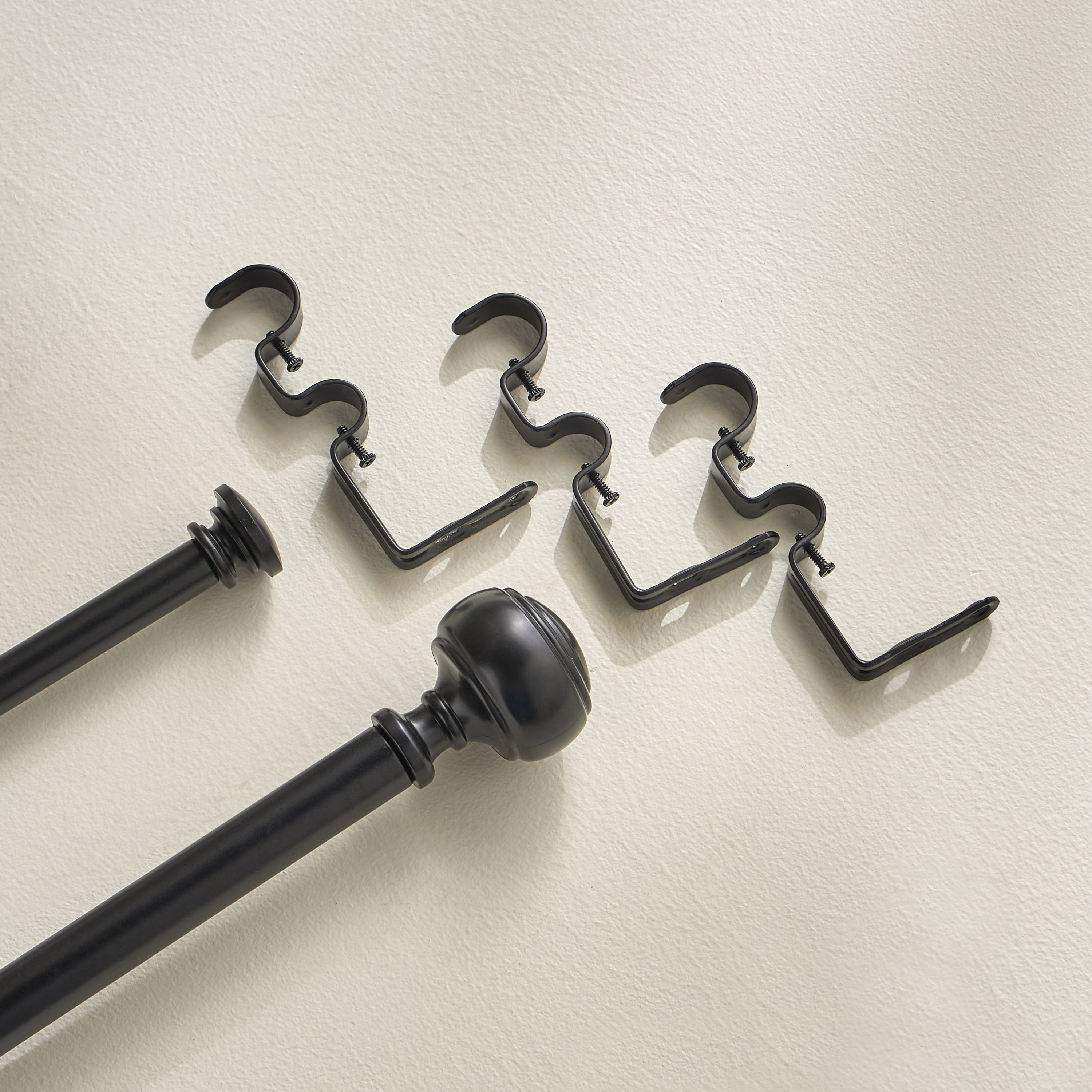 Knob Extendable Double Curtain Rod - 107-305 cm-household-windows-curtainrodsandaccessories-curtainrods-image-3