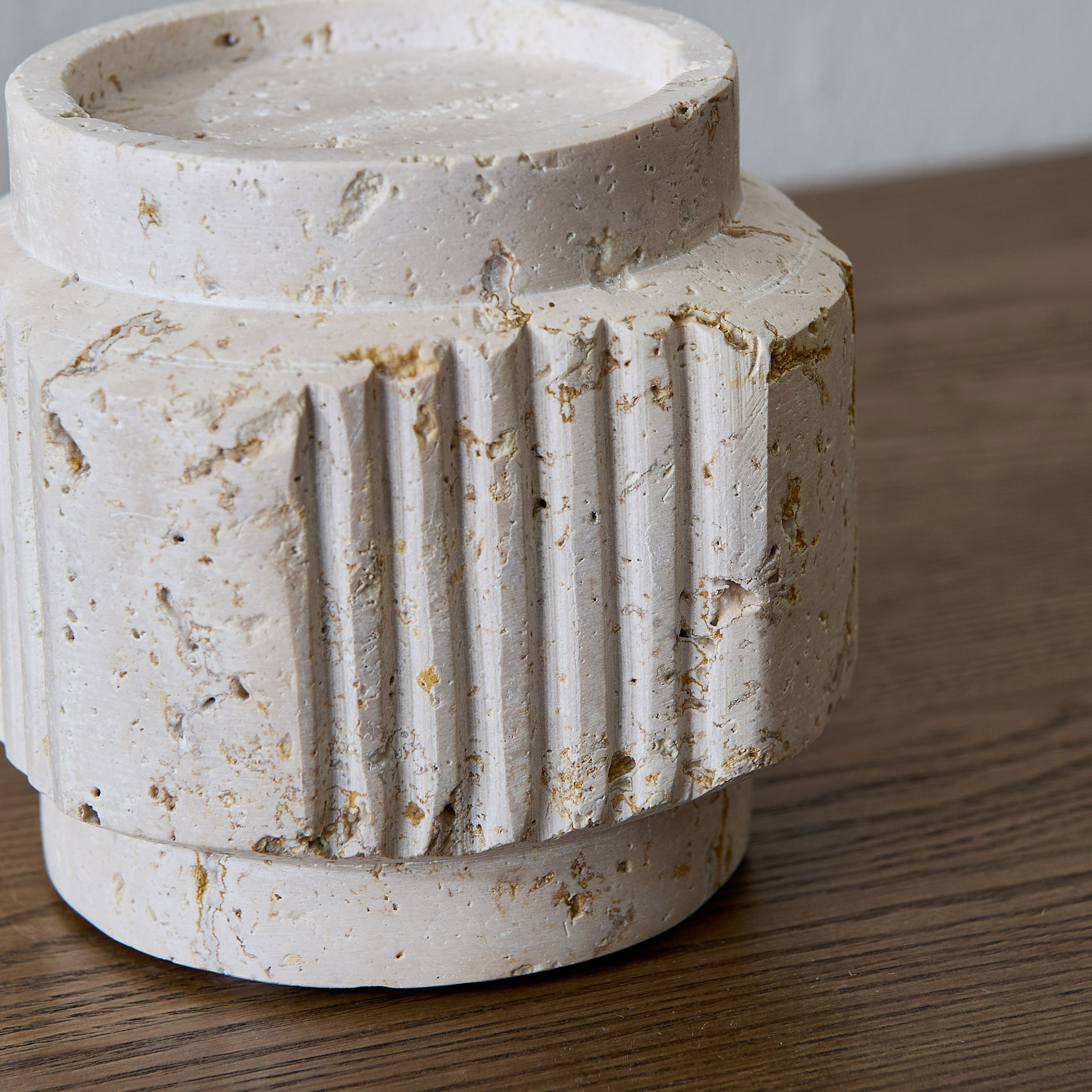 Raha Ribbed Pillar Candleholder-household-decor-candleholdersandlanterns-image-4