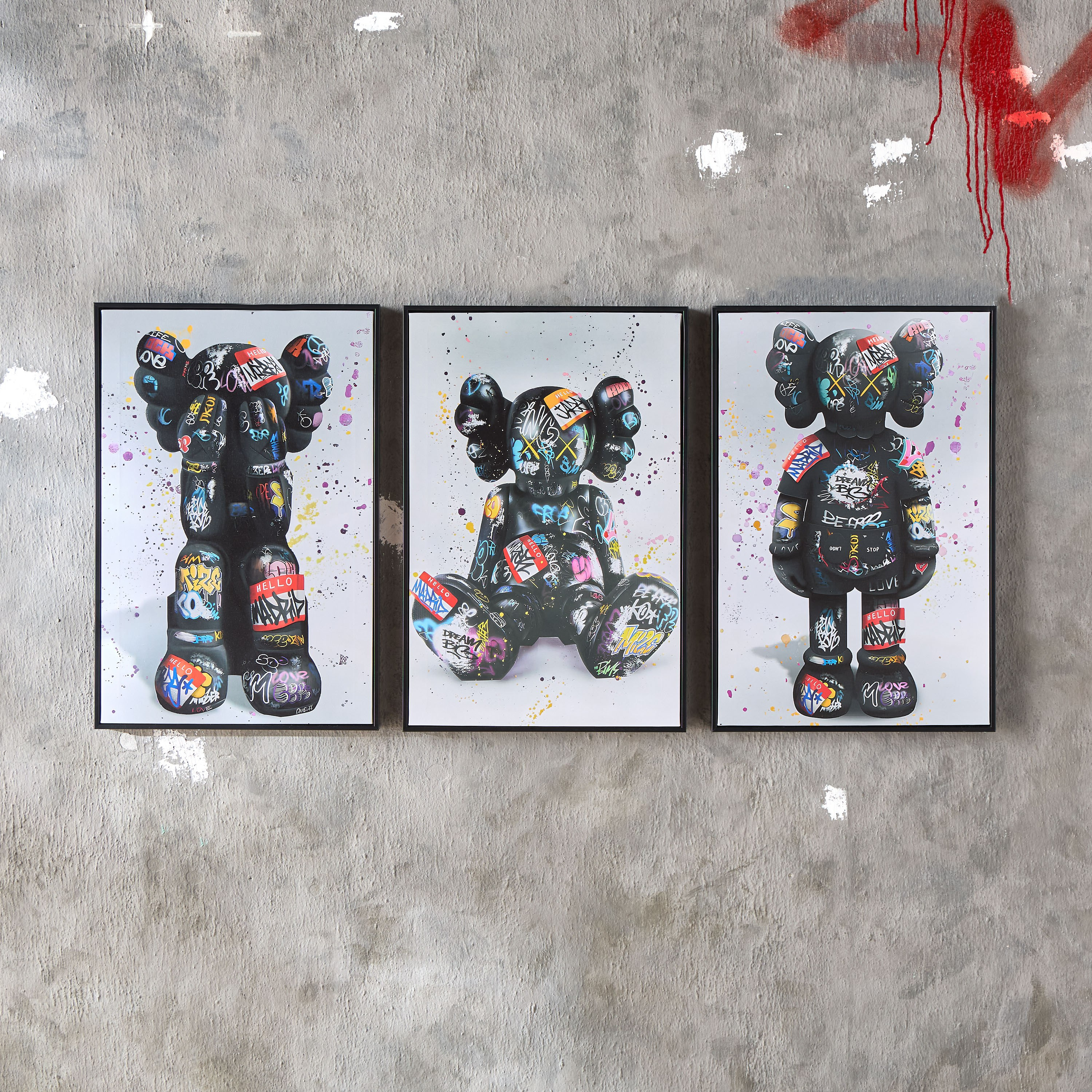 Nadir 3-Piece Framed Canvas Wall Art Set - 40x60 cm-household-walldecorandmirrors-wallart-image-1