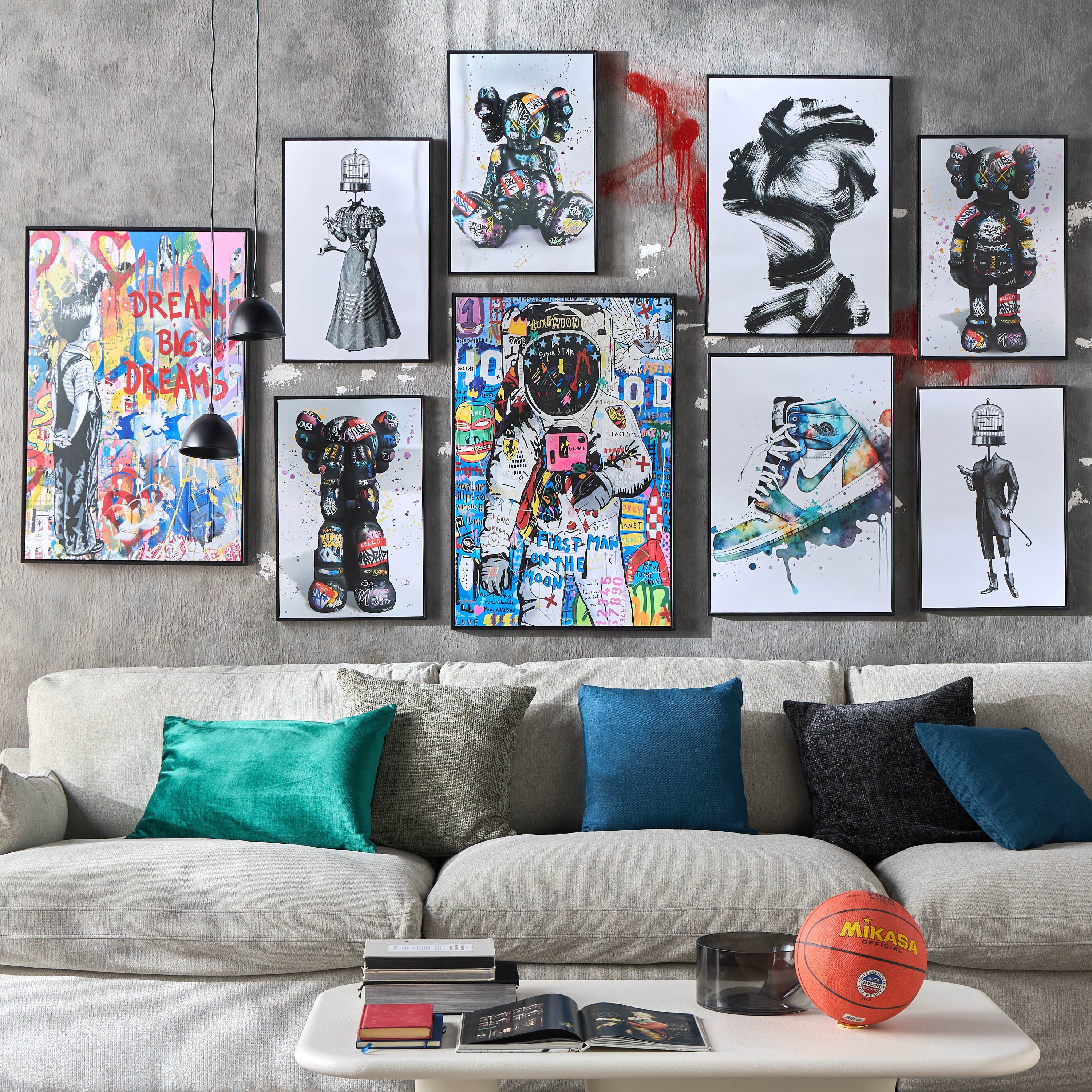 Nadir 3-Piece Framed Canvas Wall Art Set - 40x60 cm-household-walldecorandmirrors-wallart-image-3
