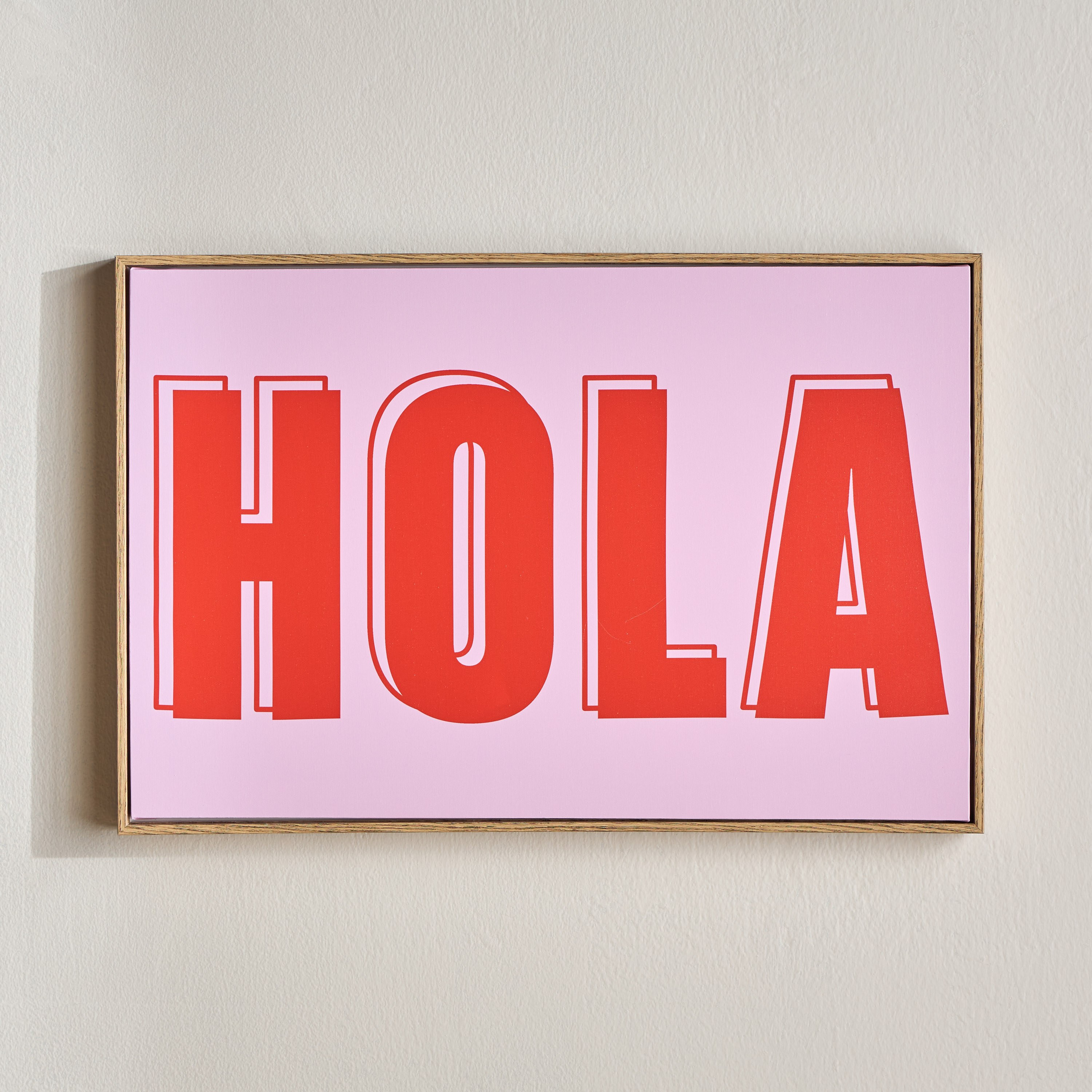 Hola Framed Canvas Wall Art - 40x60 cm-household-walldecorandmirrors-wallart-image-1