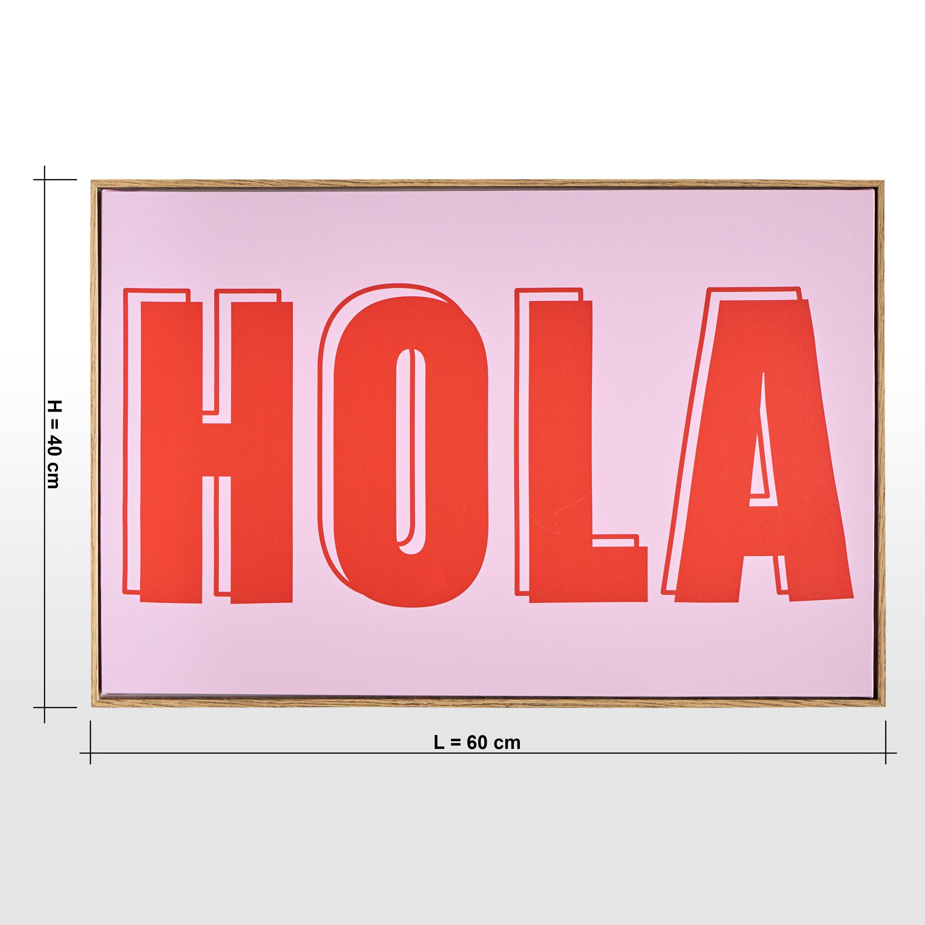 Hola Framed Canvas Wall Art - 40x60 cm-household-walldecorandmirrors-wallart-image-4