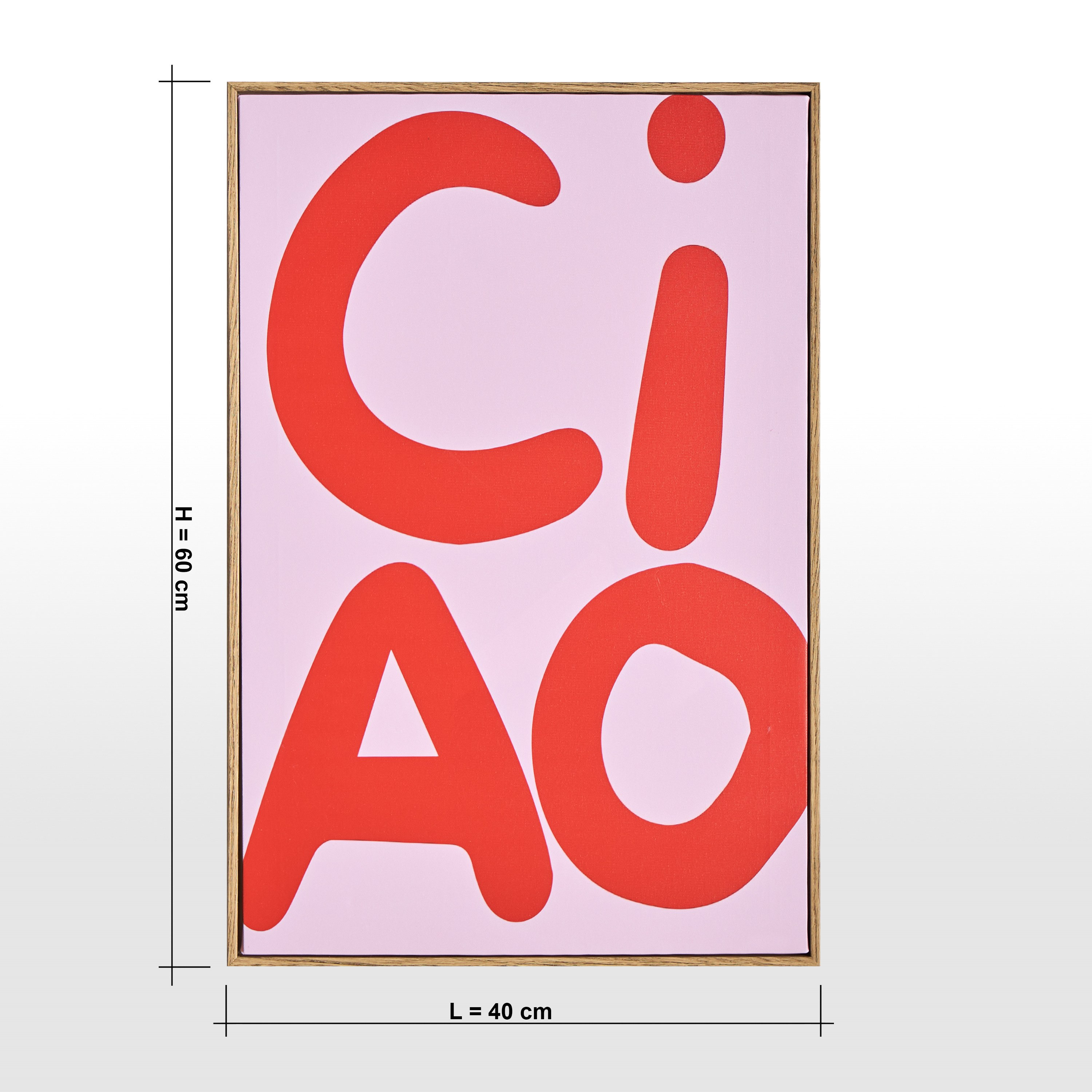 Ciao Framed Canvas Wall Art - 40x60 cm-household-walldecorandmirrors-wallart-image-4