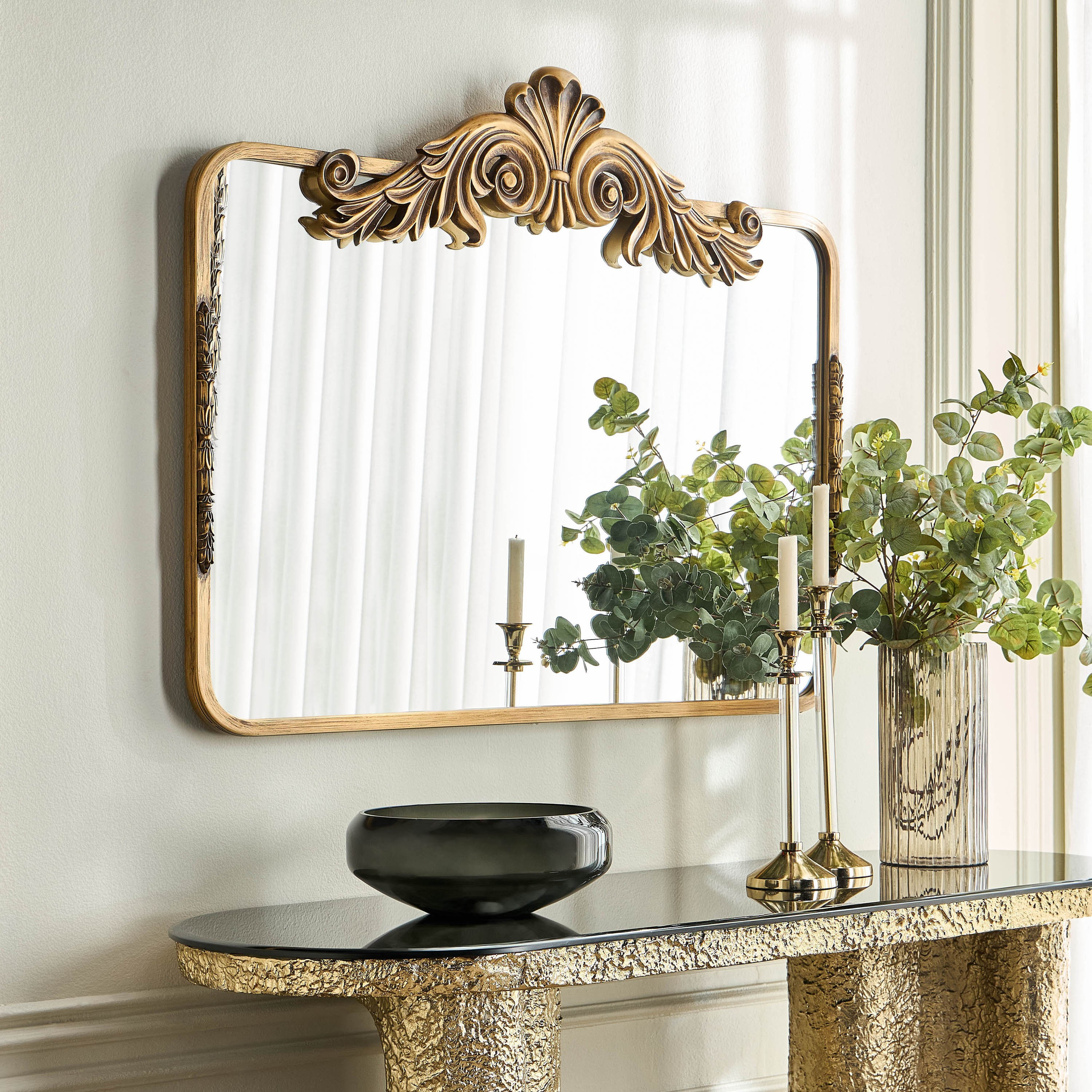 Margaret Rose Wall Mirror - 104x80 cm-household-walldecorandmirrors-mirrors-wallmirrors-image-1