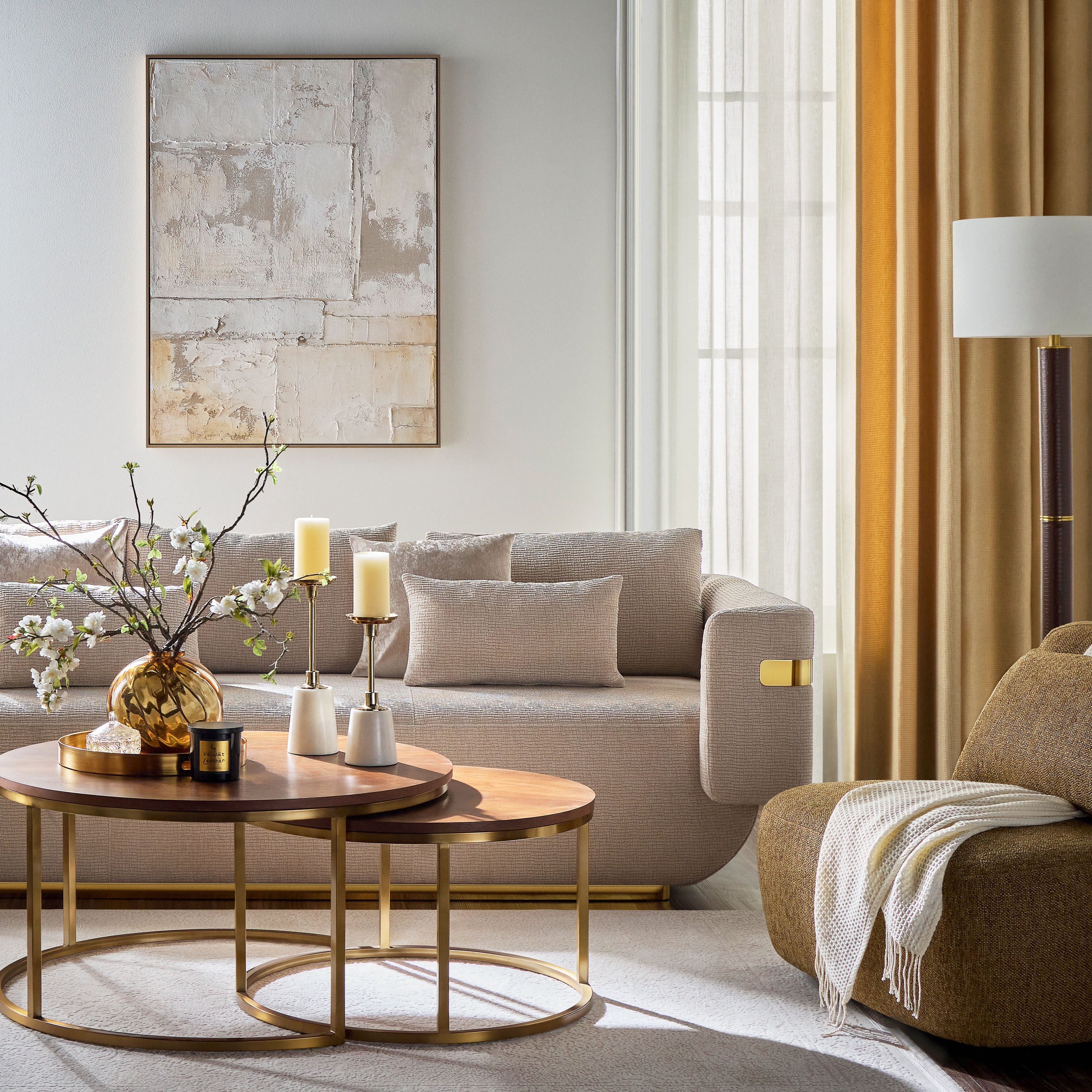 طاولة قهوة - سترافا - طقم من قطعتين-furniture-livingroom-coffeetables-image-4