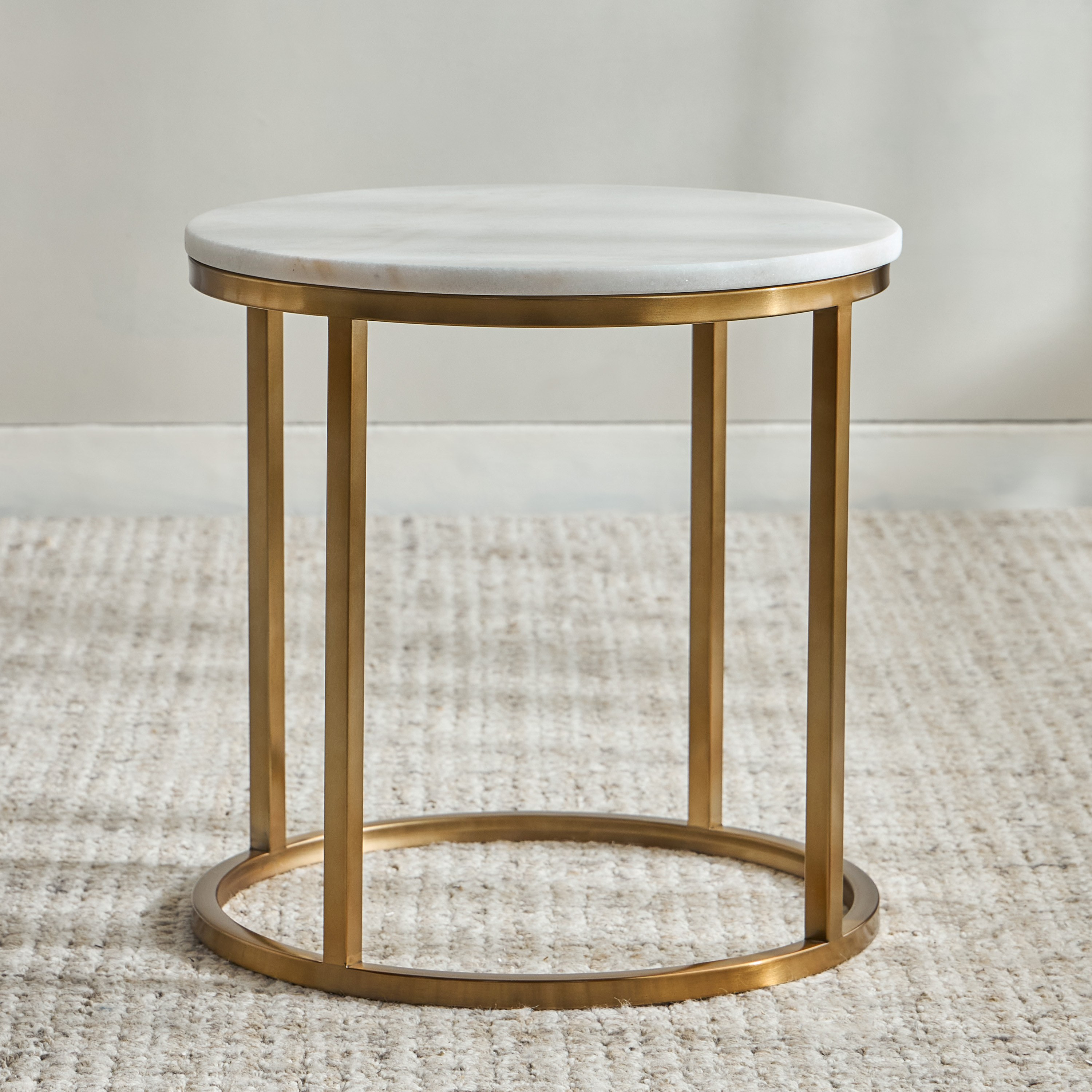طاولة جانبية بسطح رخامي - سترافا-furniture-livingroom-sideandendtables-image-1