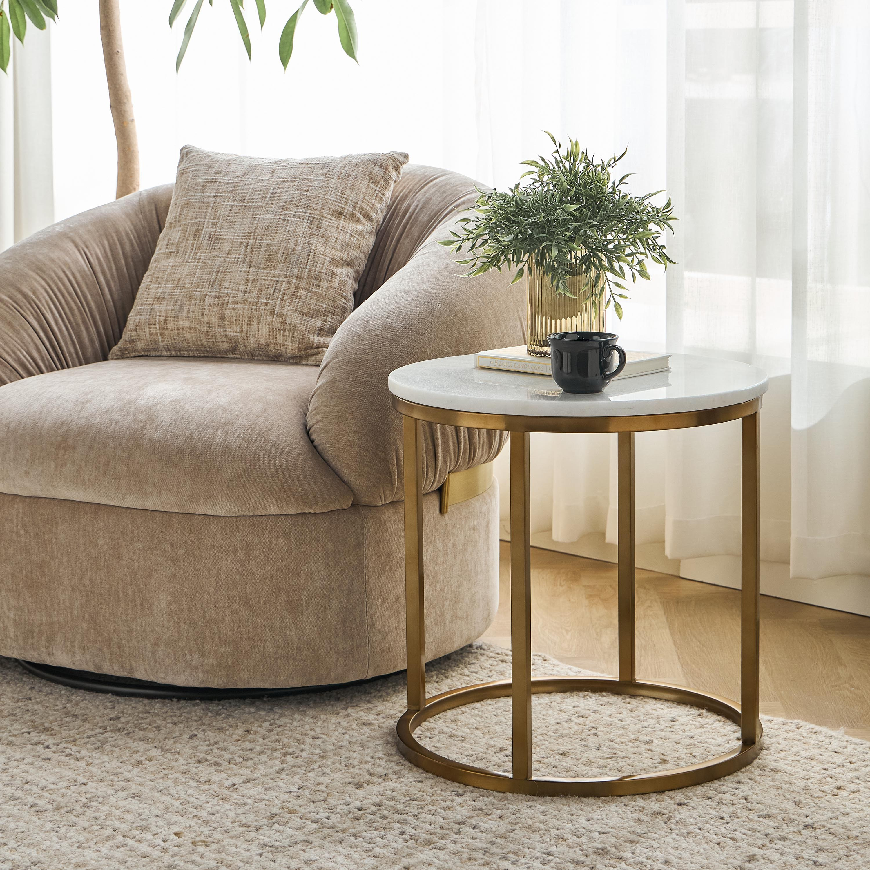 طاولة جانبية بسطح رخامي - سترافا-furniture-livingroom-sideandendtables-image-5
