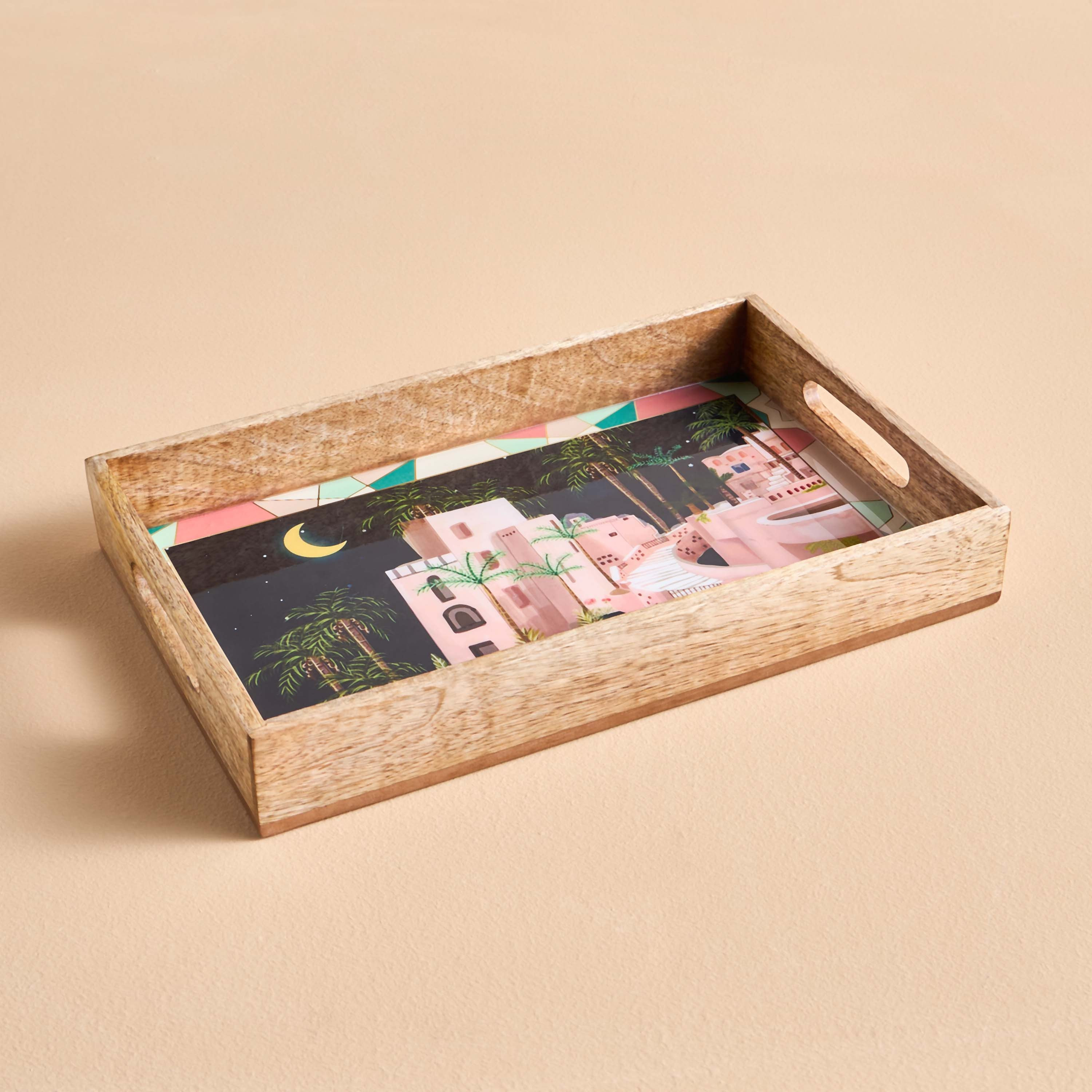Tamara Wooden Serving Tray-household-dining-serveware-servingtrays-image-1