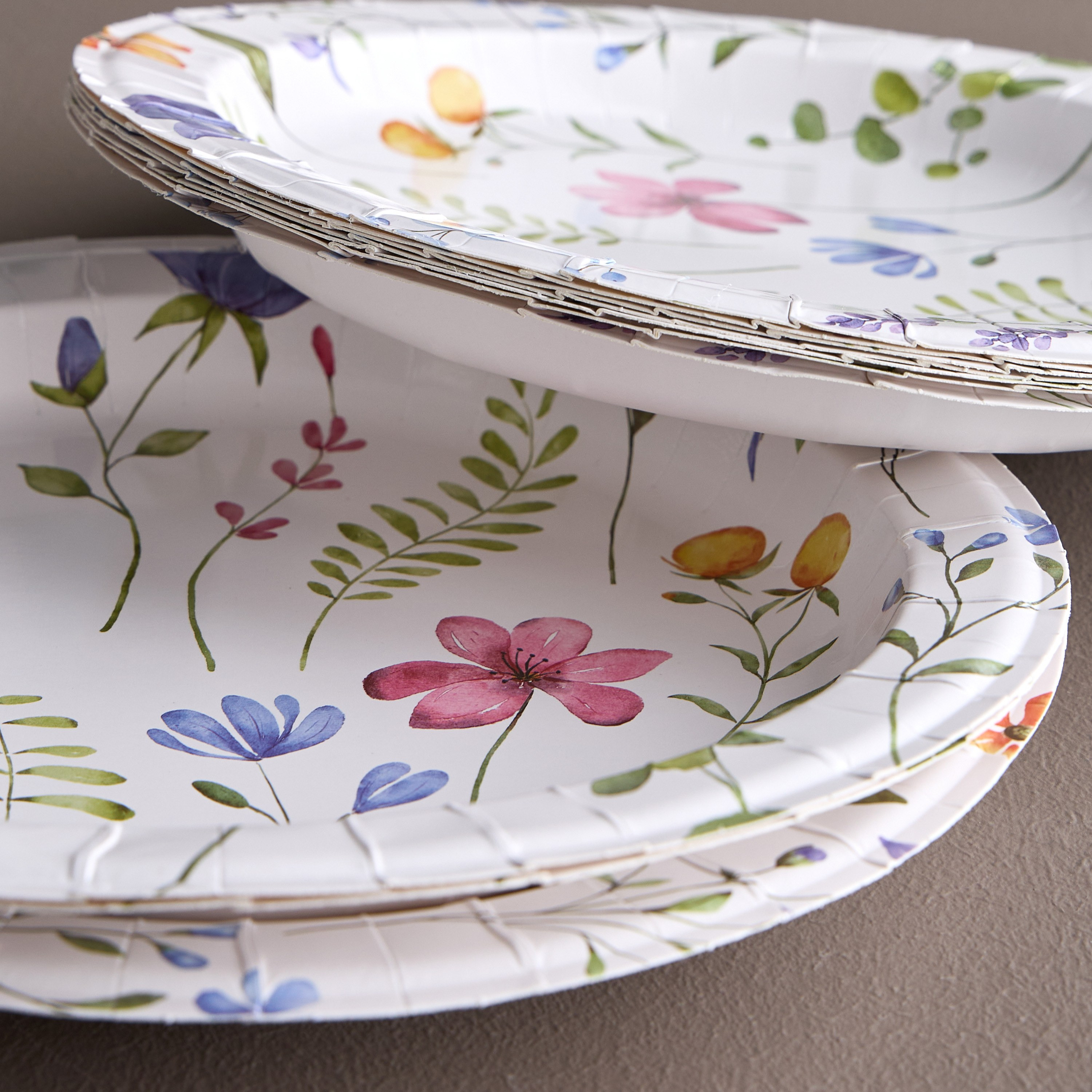 طقم صحون عشاء للاستعمال مرة واحدة 10 قطع - شاور بلوم - 27 سم-household-dining-dinnerware-plates-image-2