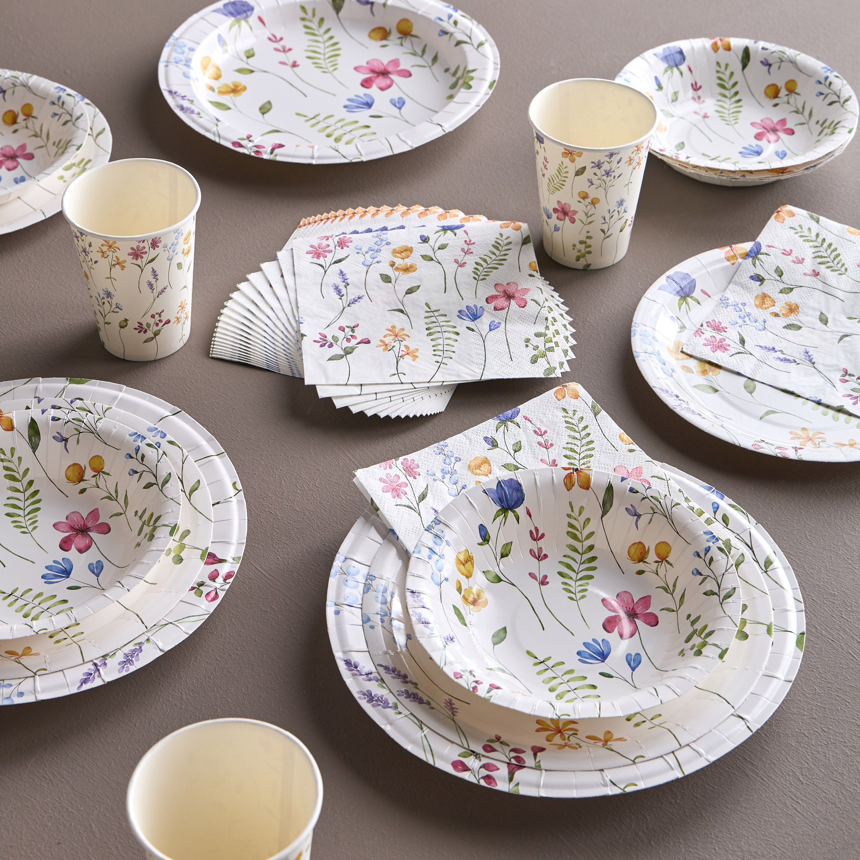 طقم صحون عشاء للاستعمال مرة واحدة 10 قطع - شاور بلوم - 27 سم-household-dining-dinnerware-plates-image-3