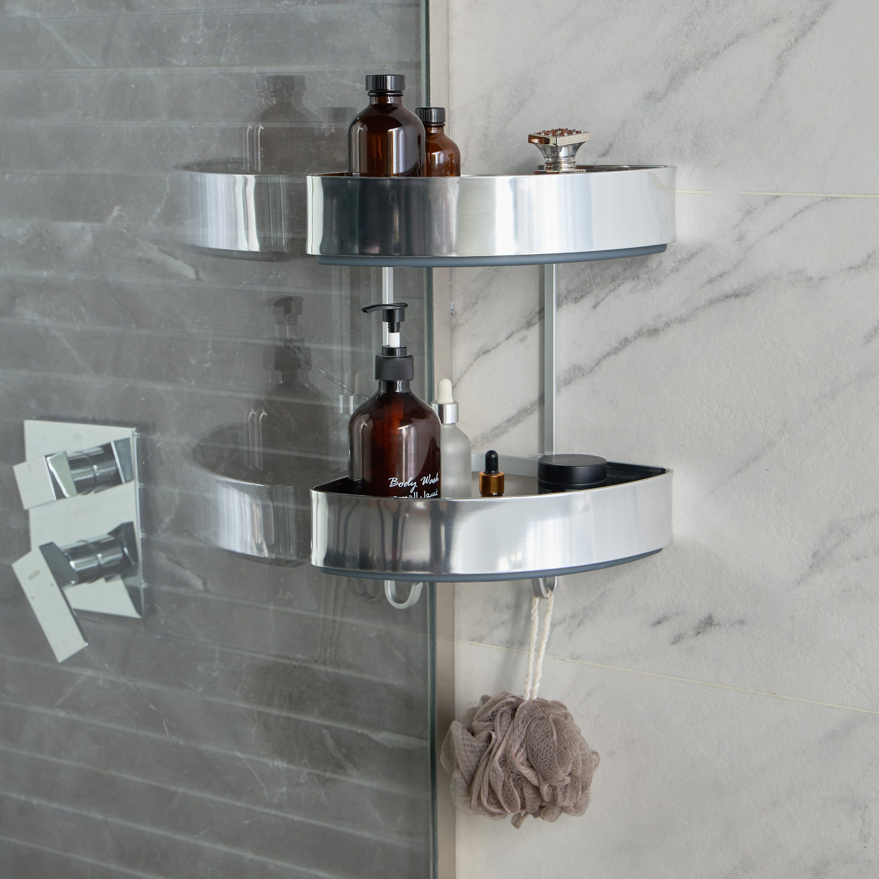 Glaze 2-Tier Shower Caddy-household-bathandlaundry-bathroomorganizing-showerfixturesandcaddies-image-1
