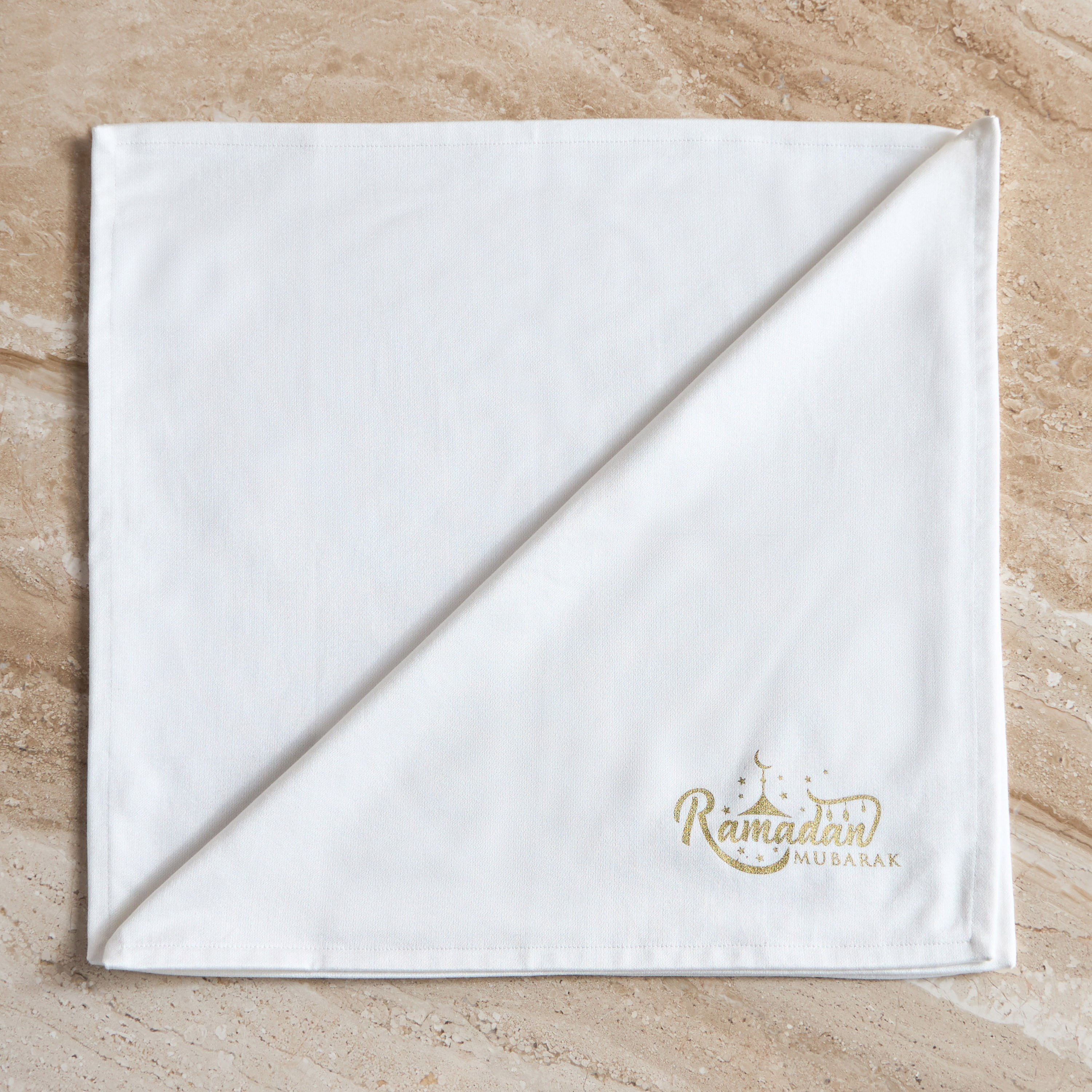 Ramadan Mubarak 4-Piece Napkin Set - 45x45 cm-household-dining-tablelinen-napkinsandaccessories-image-1