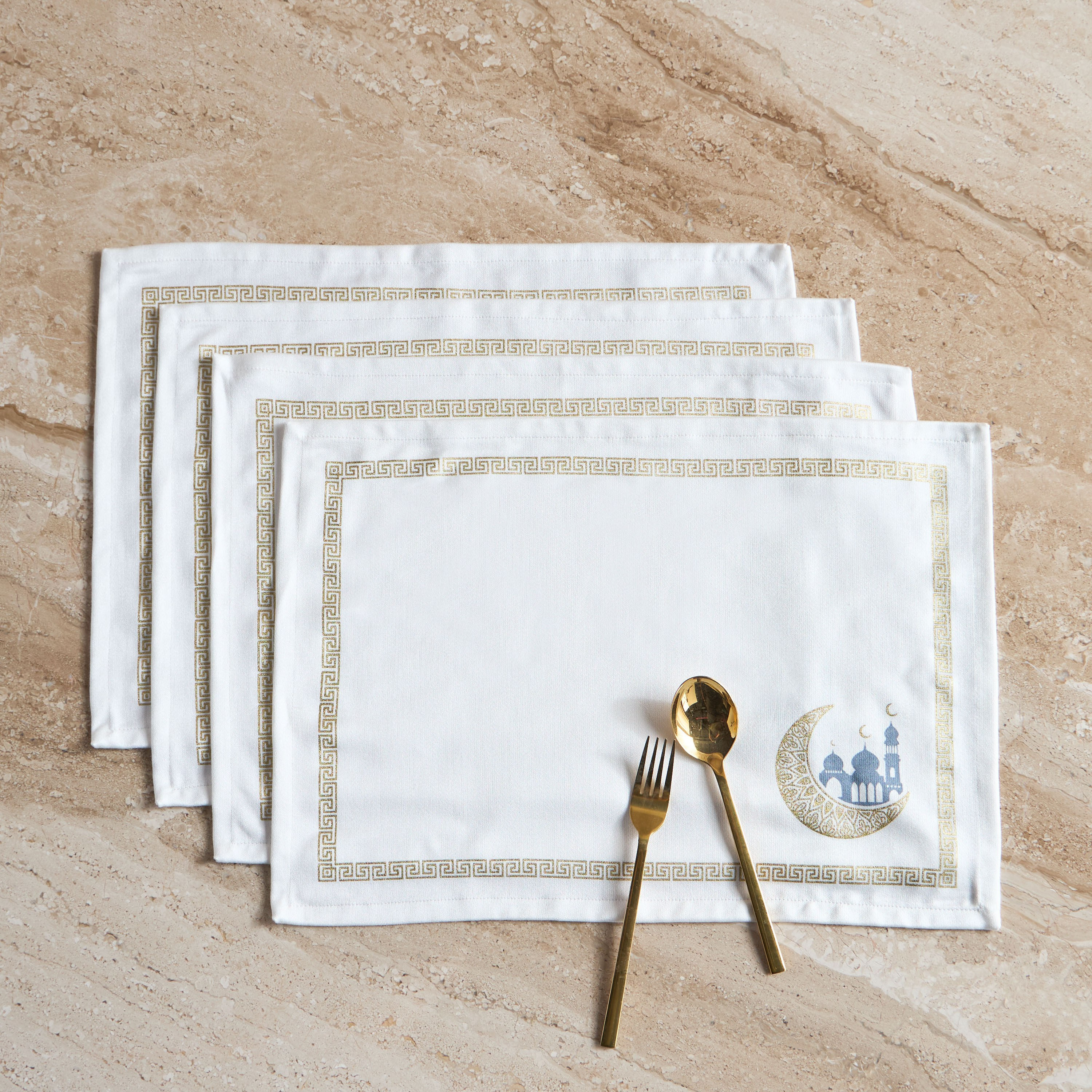 Qamar 4-Piece Placemat Set-household-dining-tablelinen-placemats-image-1