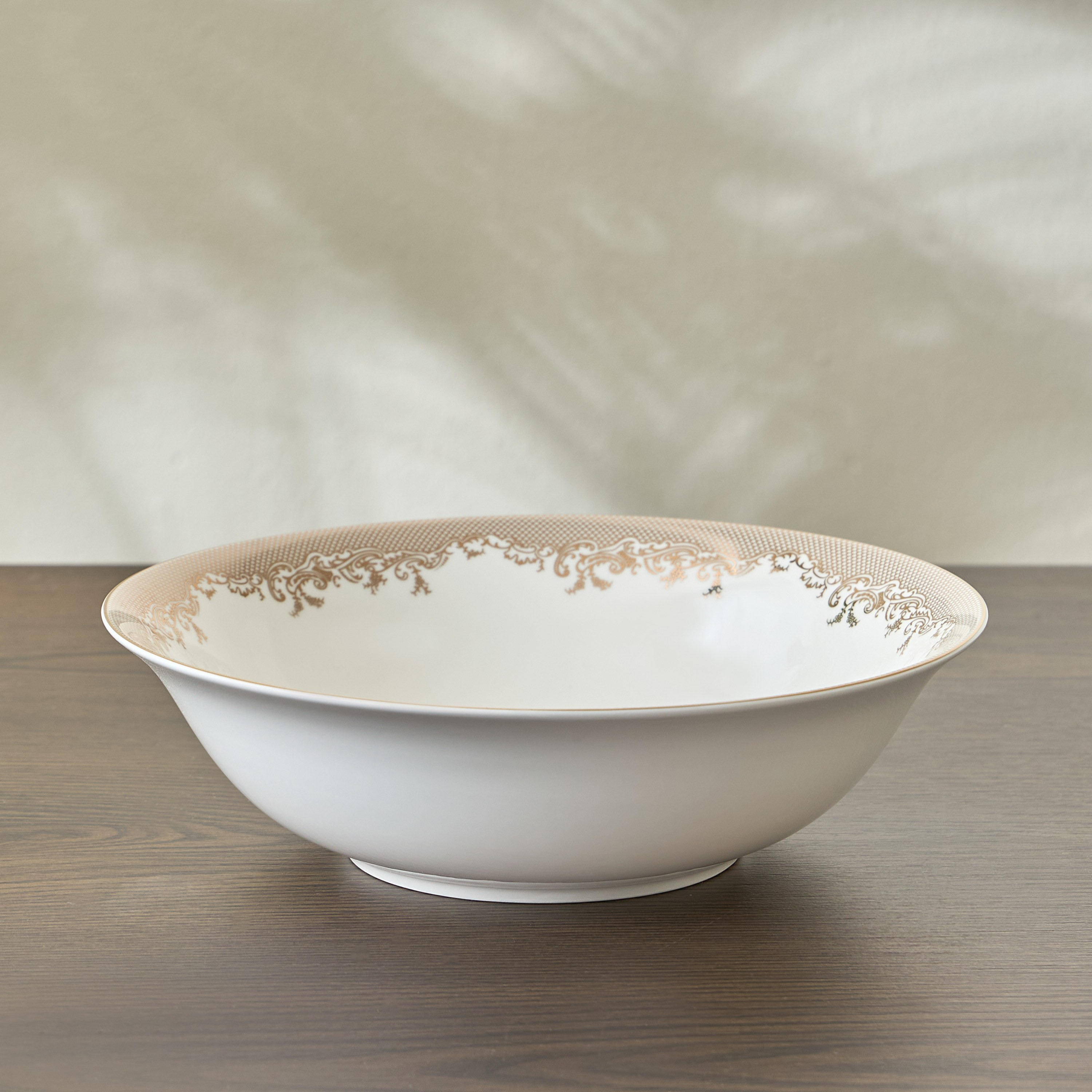 Malika Porcelain Serve Bowl - 22 cm-household-dining-dinnerware-dinnerwarecollections-image-1