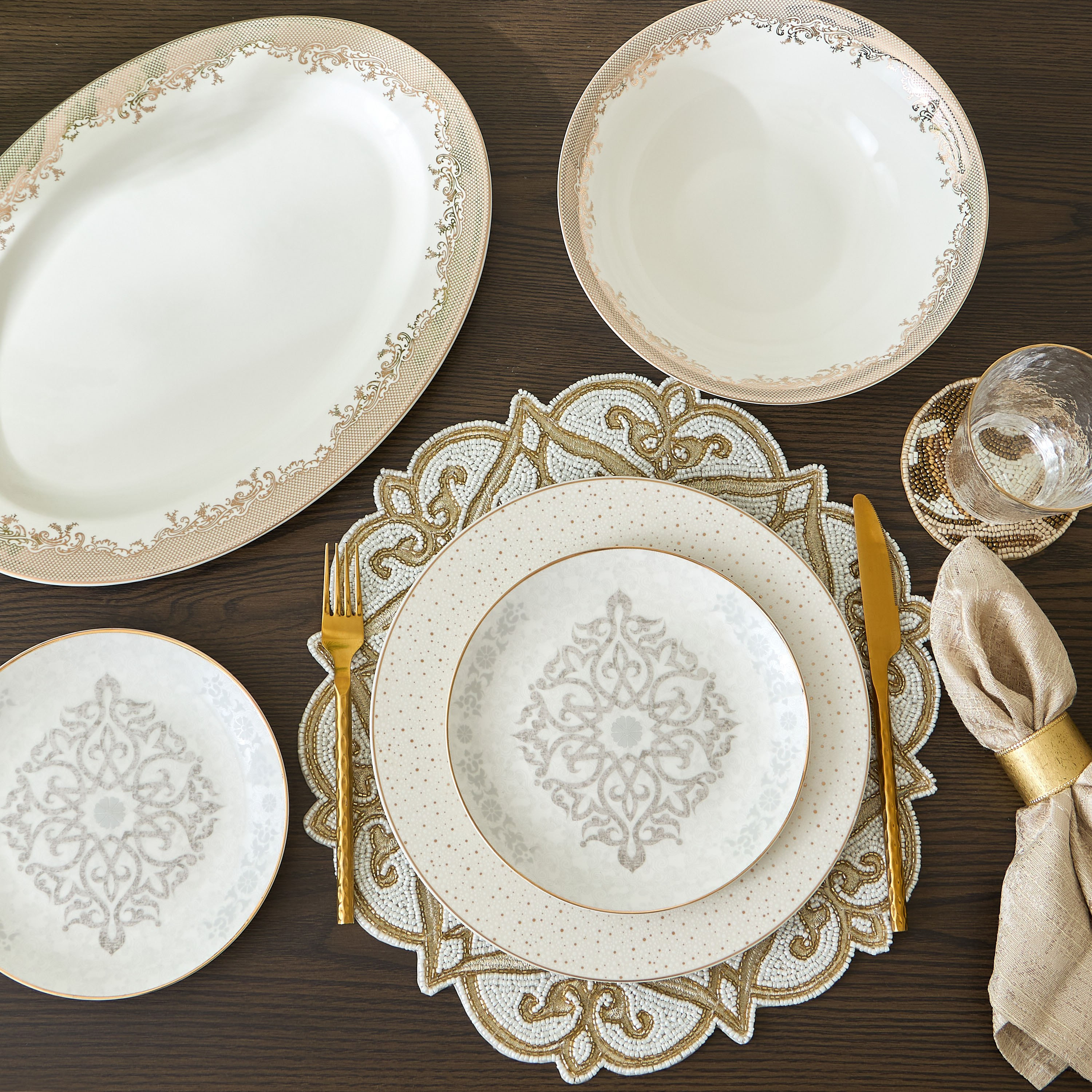 Malika Porcelain Serve Bowl - 22 cm-household-dining-dinnerware-dinnerwarecollections-image-4