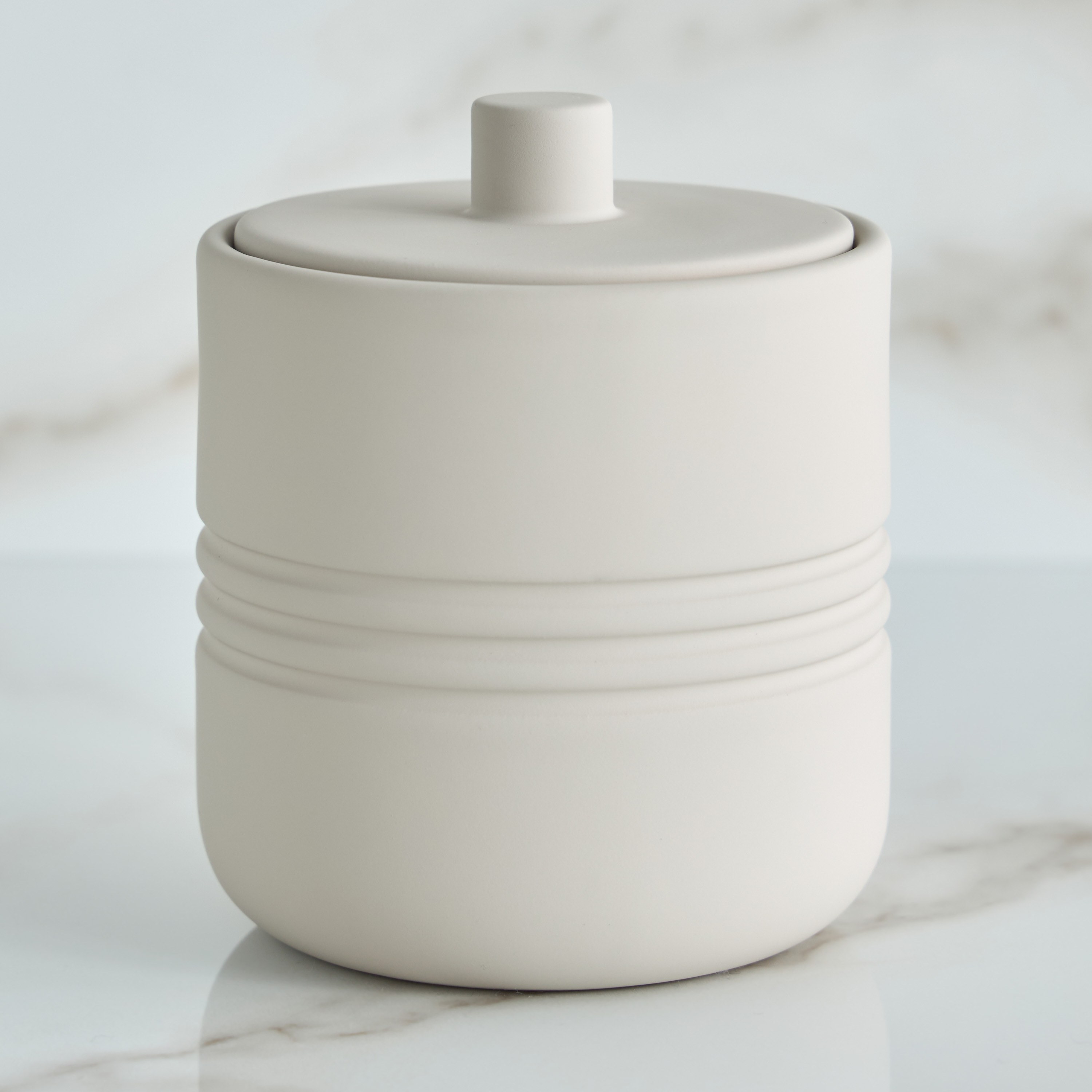 Lea Stoneware Cotton Jar-household-bathandlaundry-bathaccessories-tissueboxesandcottonjars-image-1