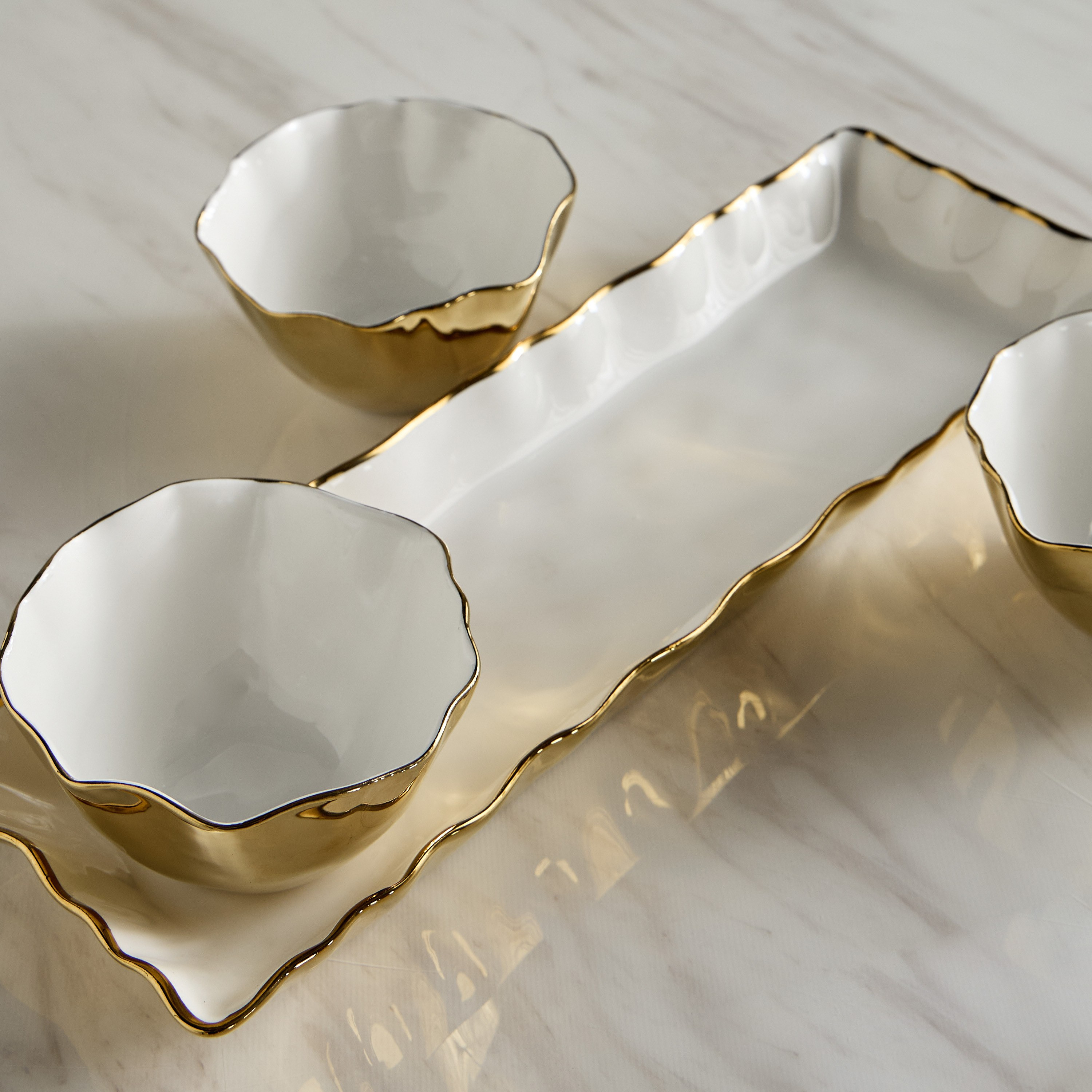 طقم أوعية التوابل 3 قطع مع صينية - تمارا-household-decor-vasesandbowls-image-2