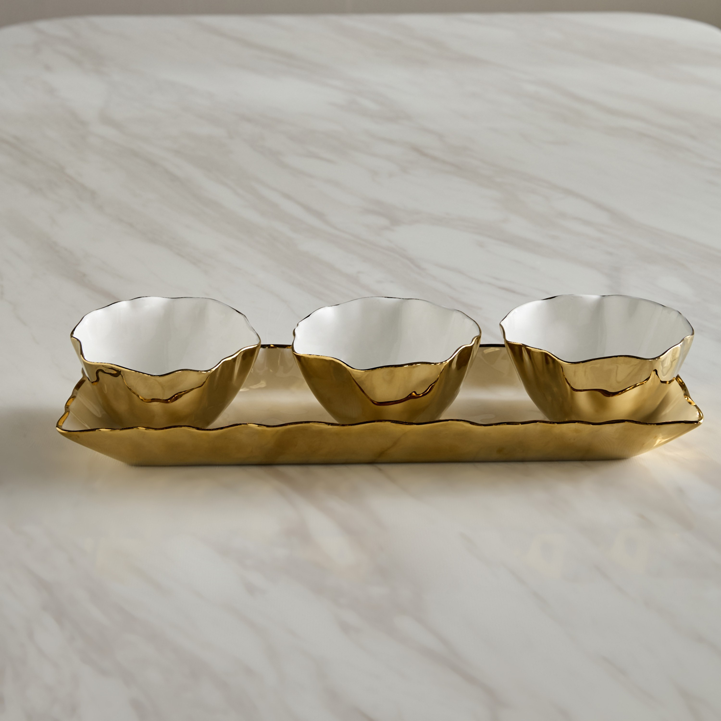 طقم أوعية التوابل 3 قطع مع صينية - تمارا-household-decor-vasesandbowls-image-3