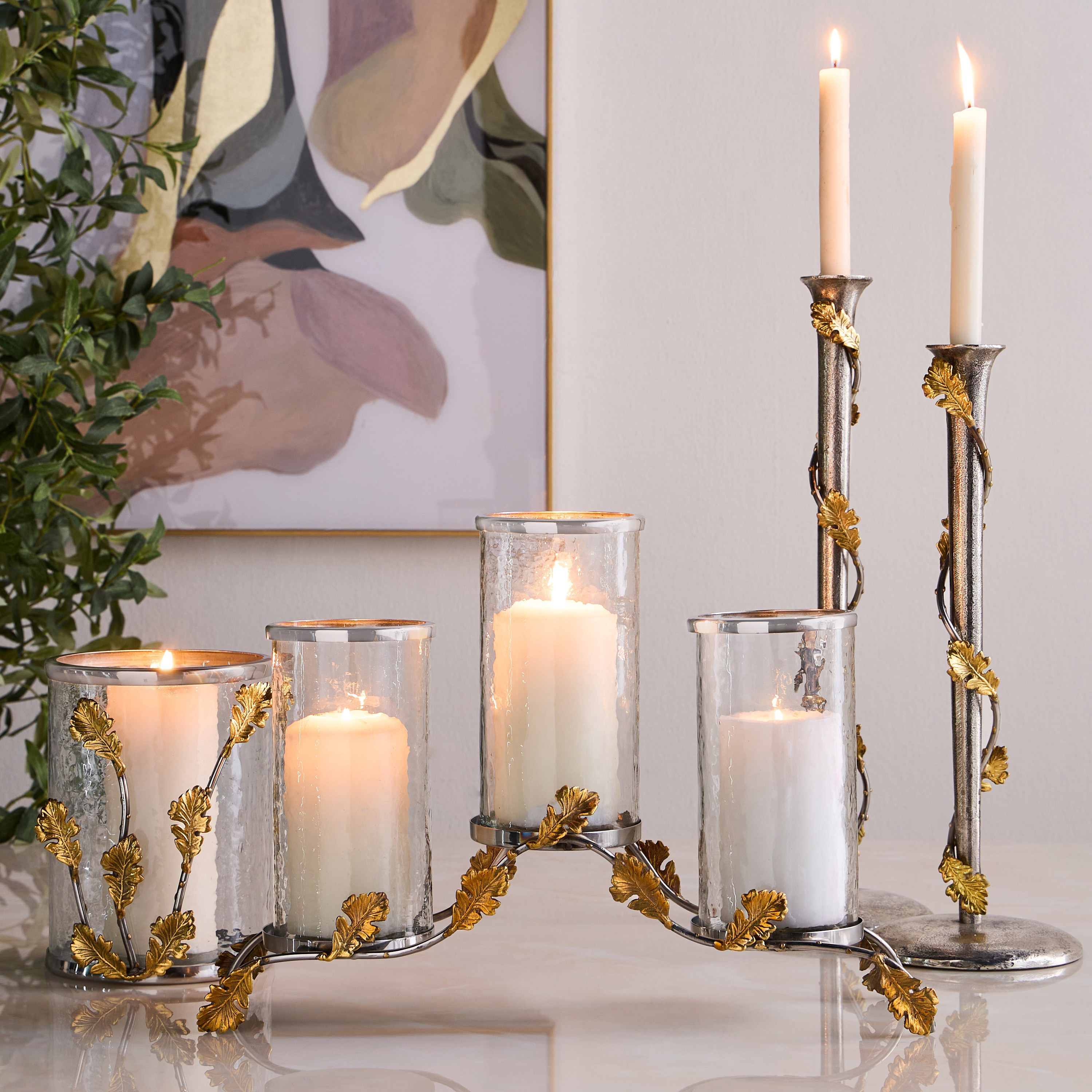 Fern Taper Candleholder-household-decor-candleholdersandlanterns-image-4