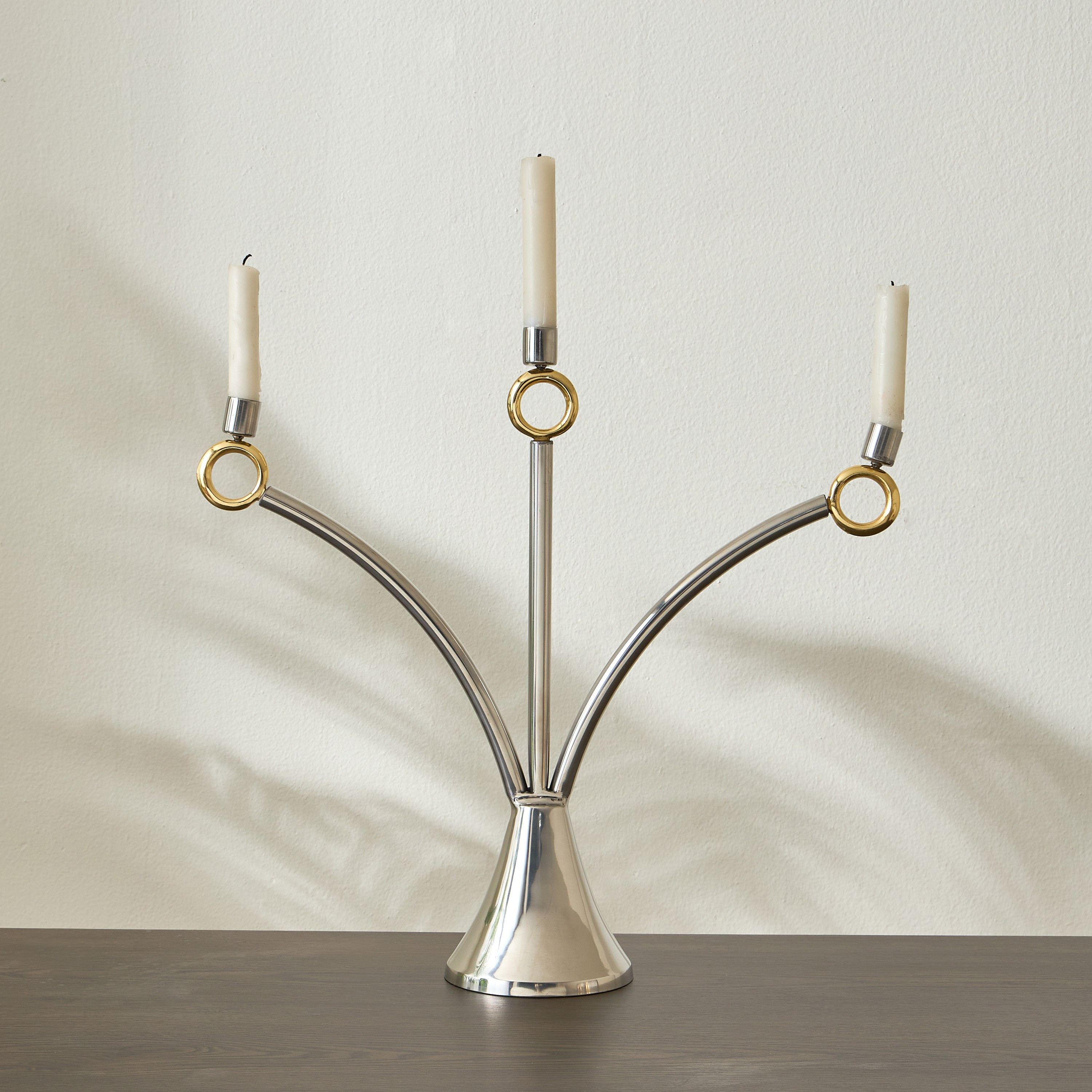 Crest 3-Arm Taper Candelabra-household-decor-candleholdersandlanterns-image-1