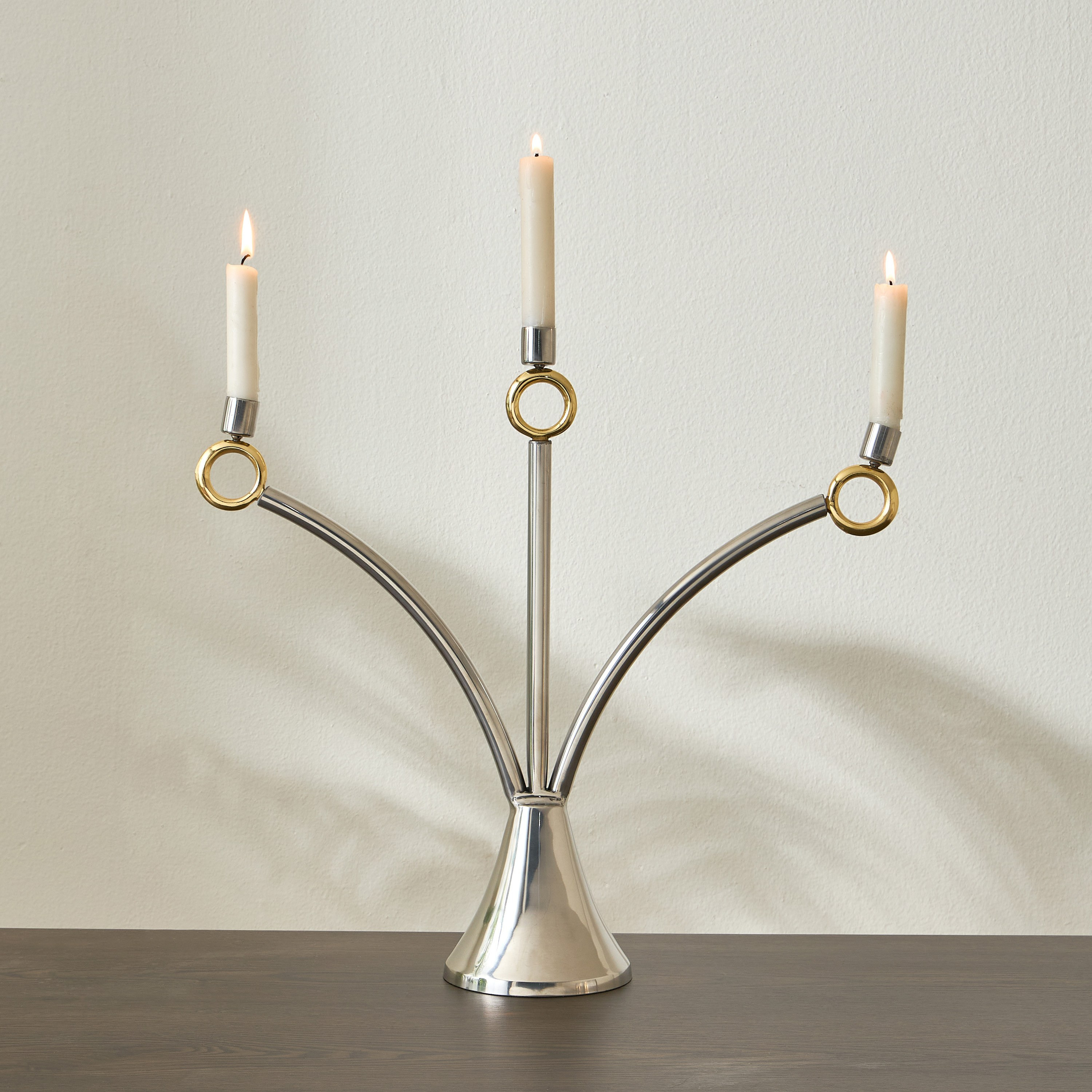Crest 3-Arm Taper Candelabra-household-decor-candleholdersandlanterns-image-2