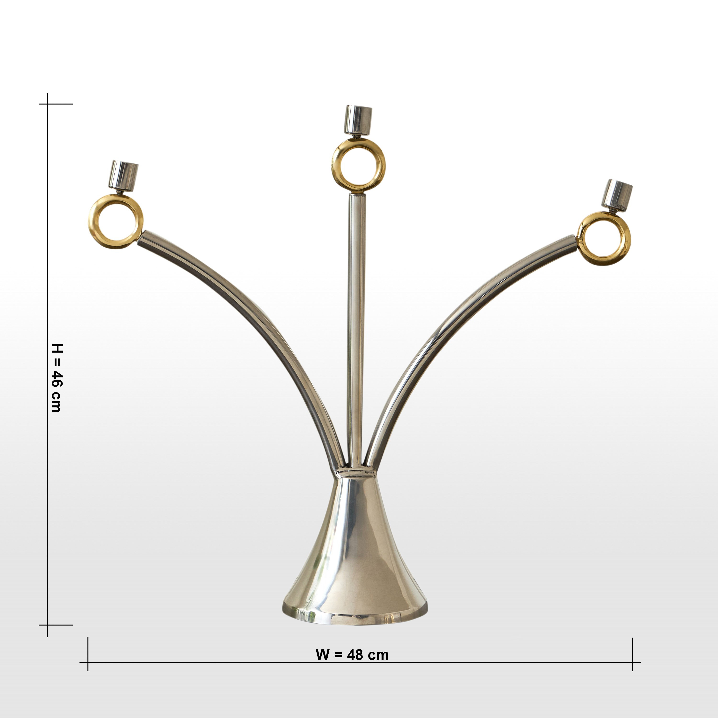 Crest 3-Arm Taper Candelabra-household-decor-candleholdersandlanterns-image-5
