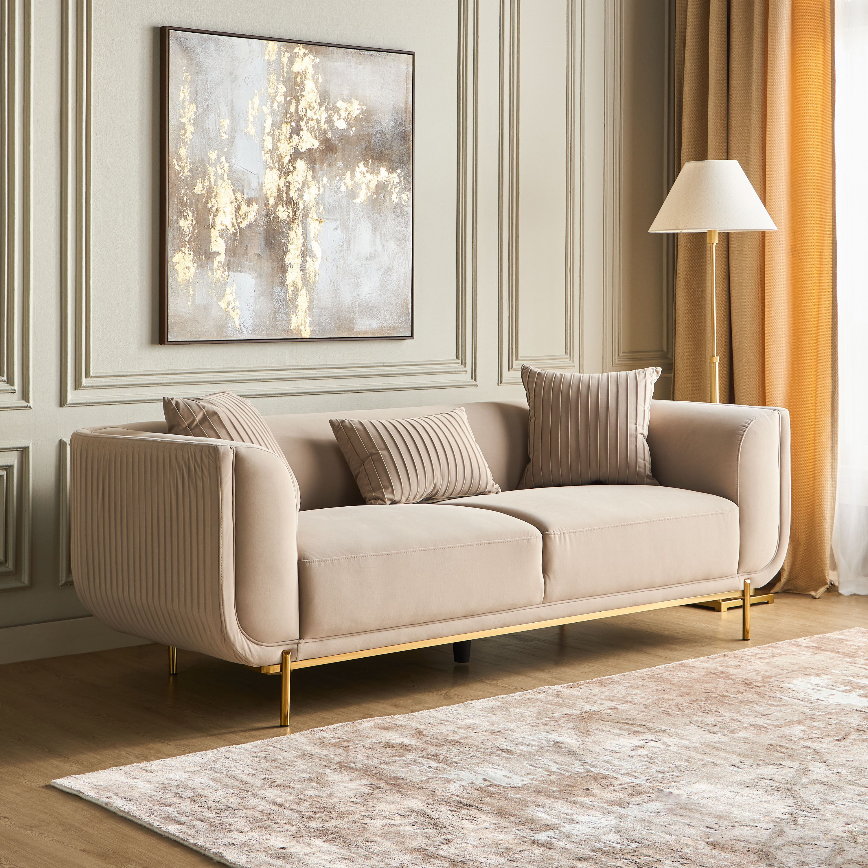 كنبة قماش بمقعدين - ليسا-furniture-sofaandseating-sofasandsofasets-image-1