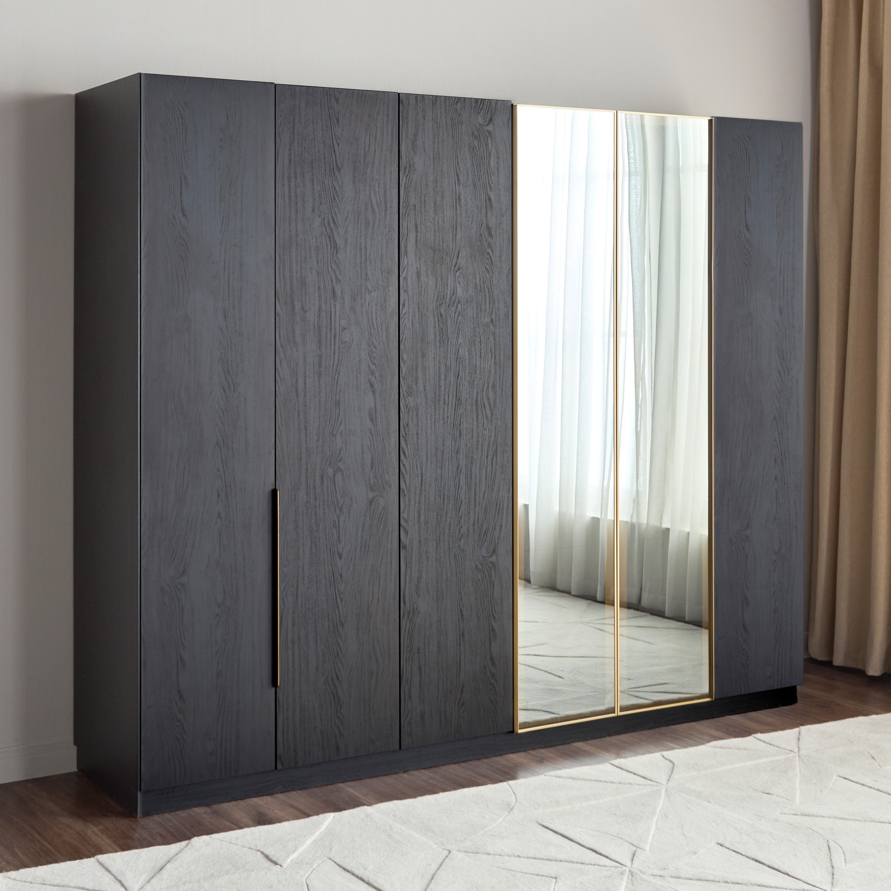 Shop Prizma 6-Door Wardrobe with Drawers | Home Centre Kuwait