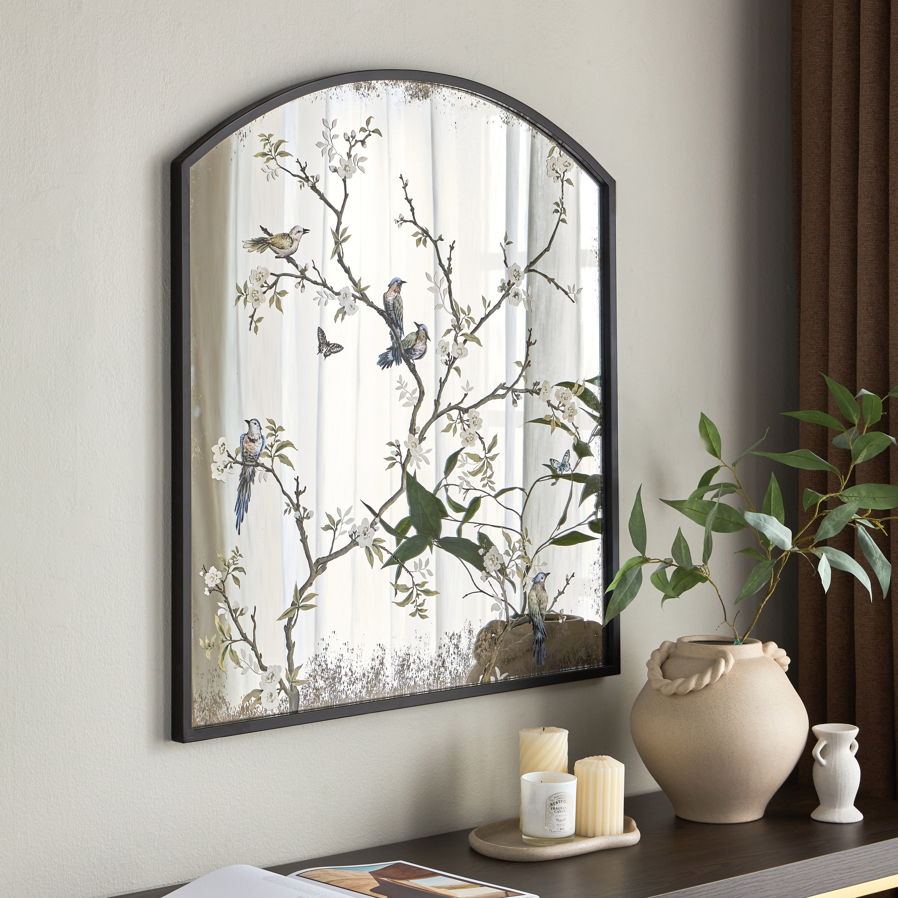Risto Mirrored Wall Decor - 80x89 cm-household-walldecorandmirrors-wallart-image-3