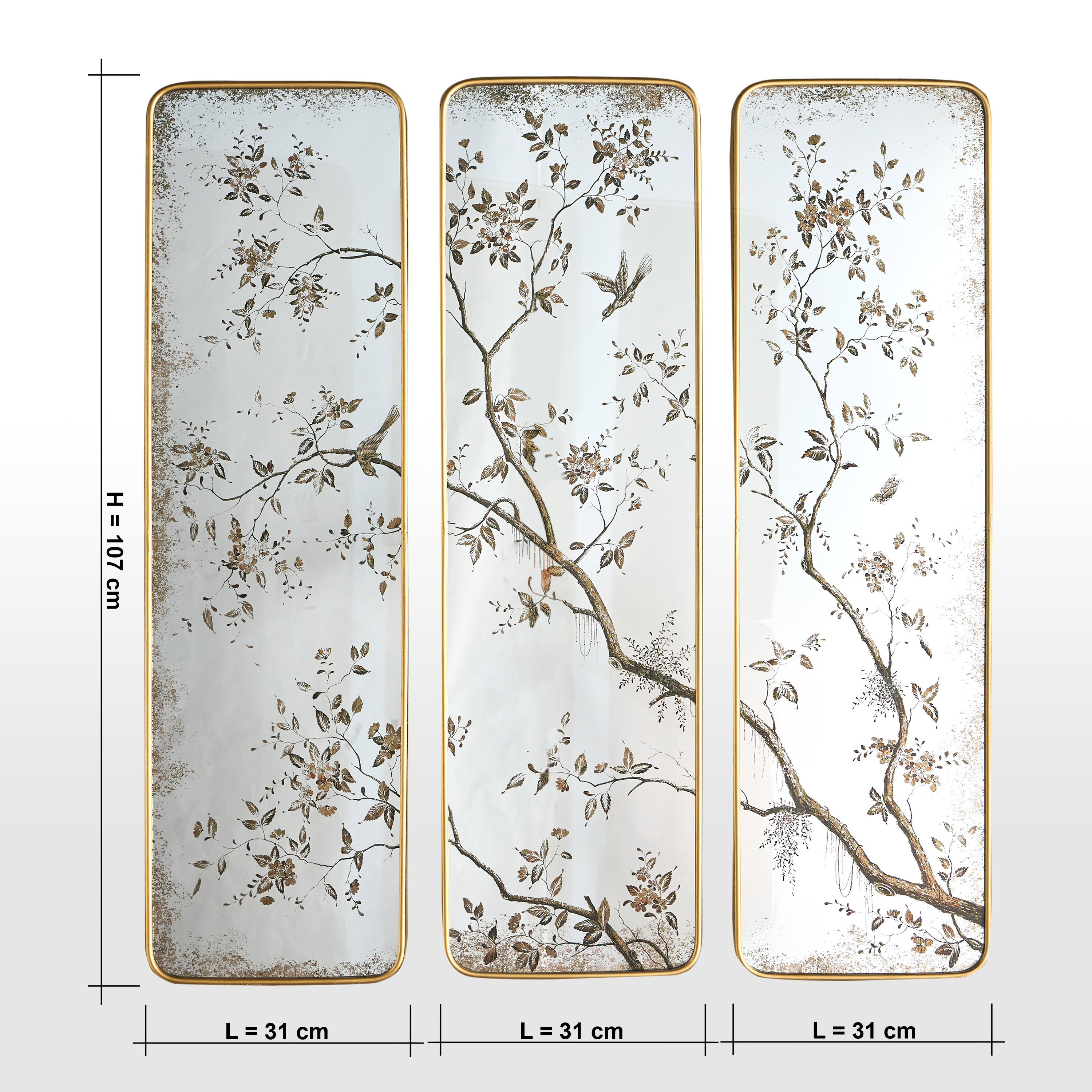 Rina 3-Piece Mirrored Wall Panel Set - 31x107 cm-household-walldecorandmirrors-wallart-image-4