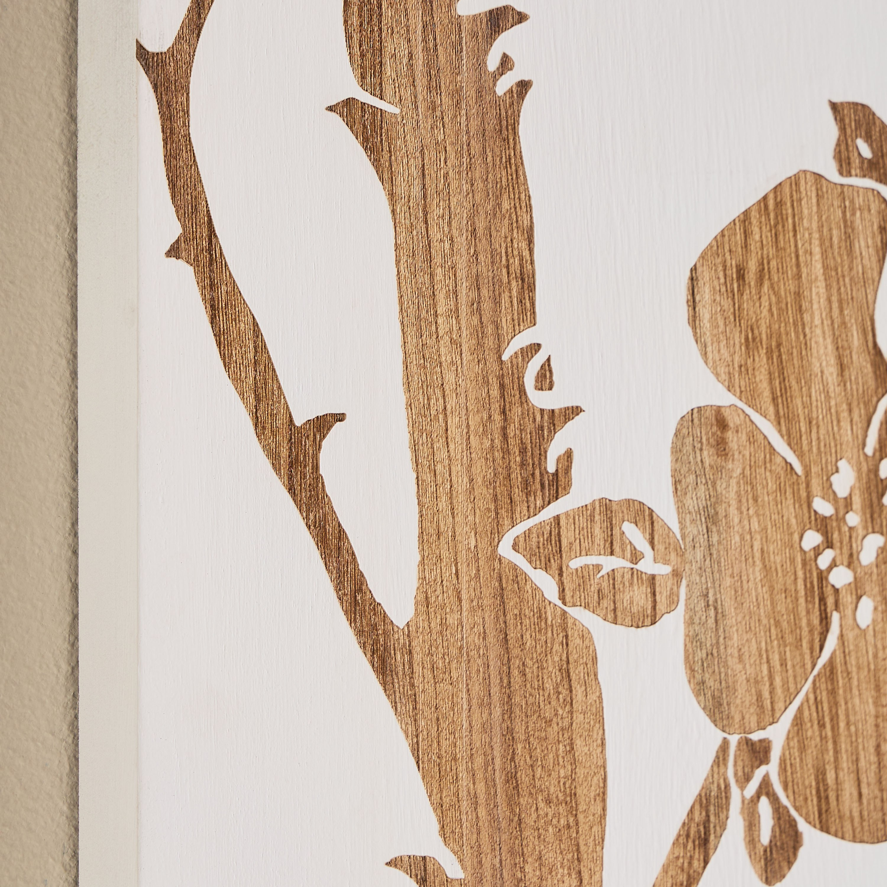 Philida Etched Wood Unframed Paulownia Wall Art - 30x30 cm-household-walldecorandmirrors-wallart-image-2