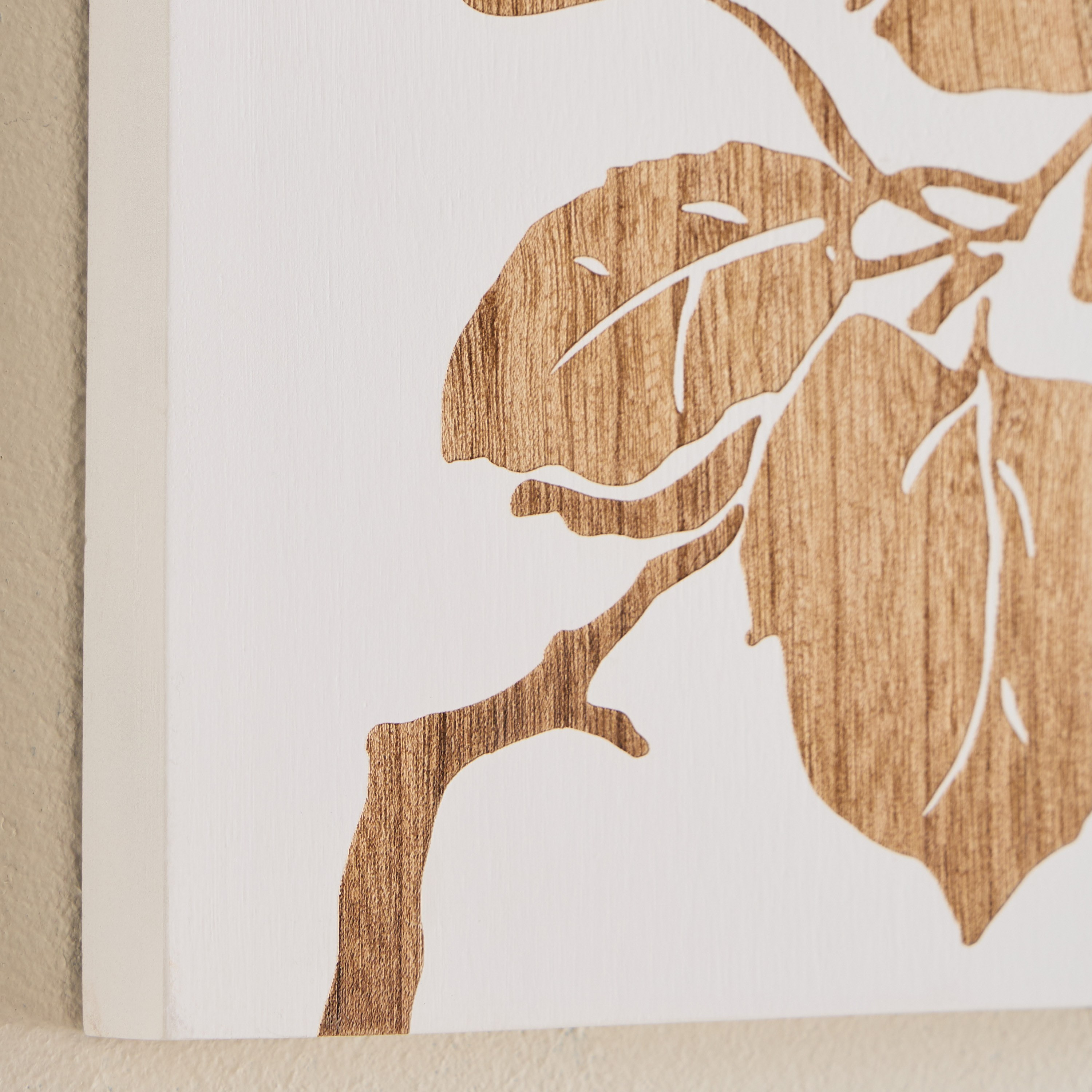 Philis Etched Wood Unframed Paulownia Wall Art - 30x30 cm-household-walldecorandmirrors-wallart-image-2