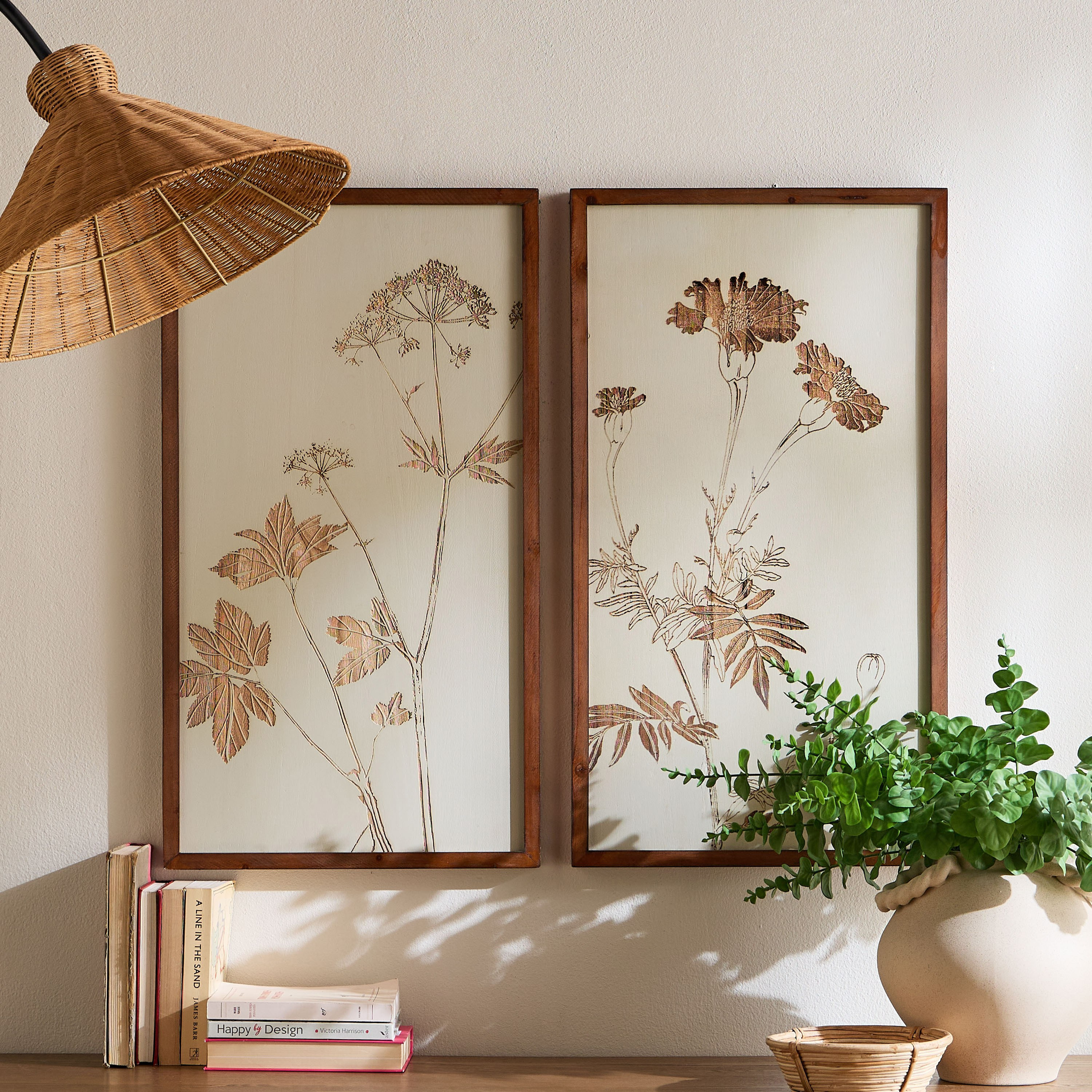 Olena Etched Wood Framed Paulownia Wall Art - 43x78 cm-household-walldecorandmirrors-wallart-image-3