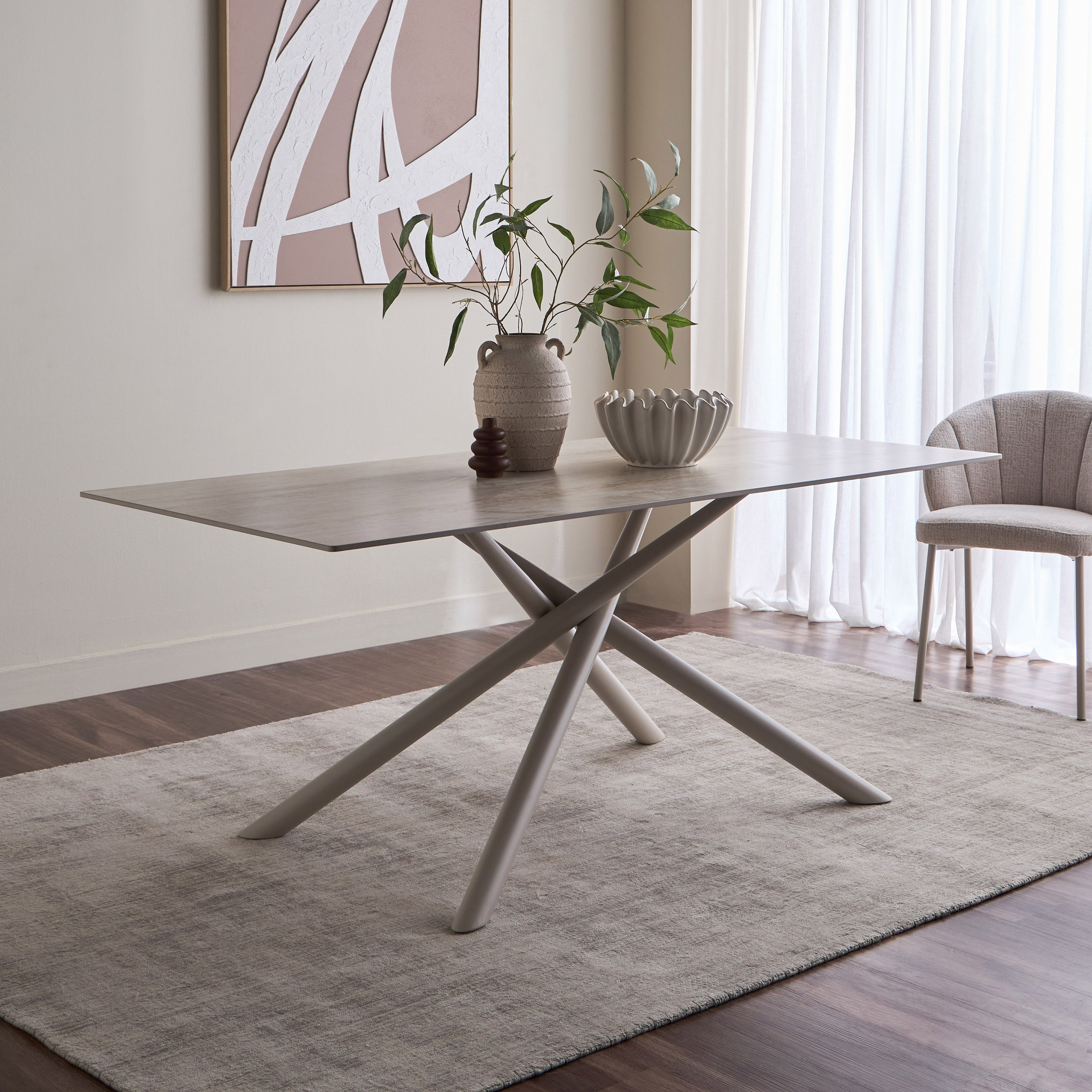 Larnac 6-Seater Ceramic Top Dining Table