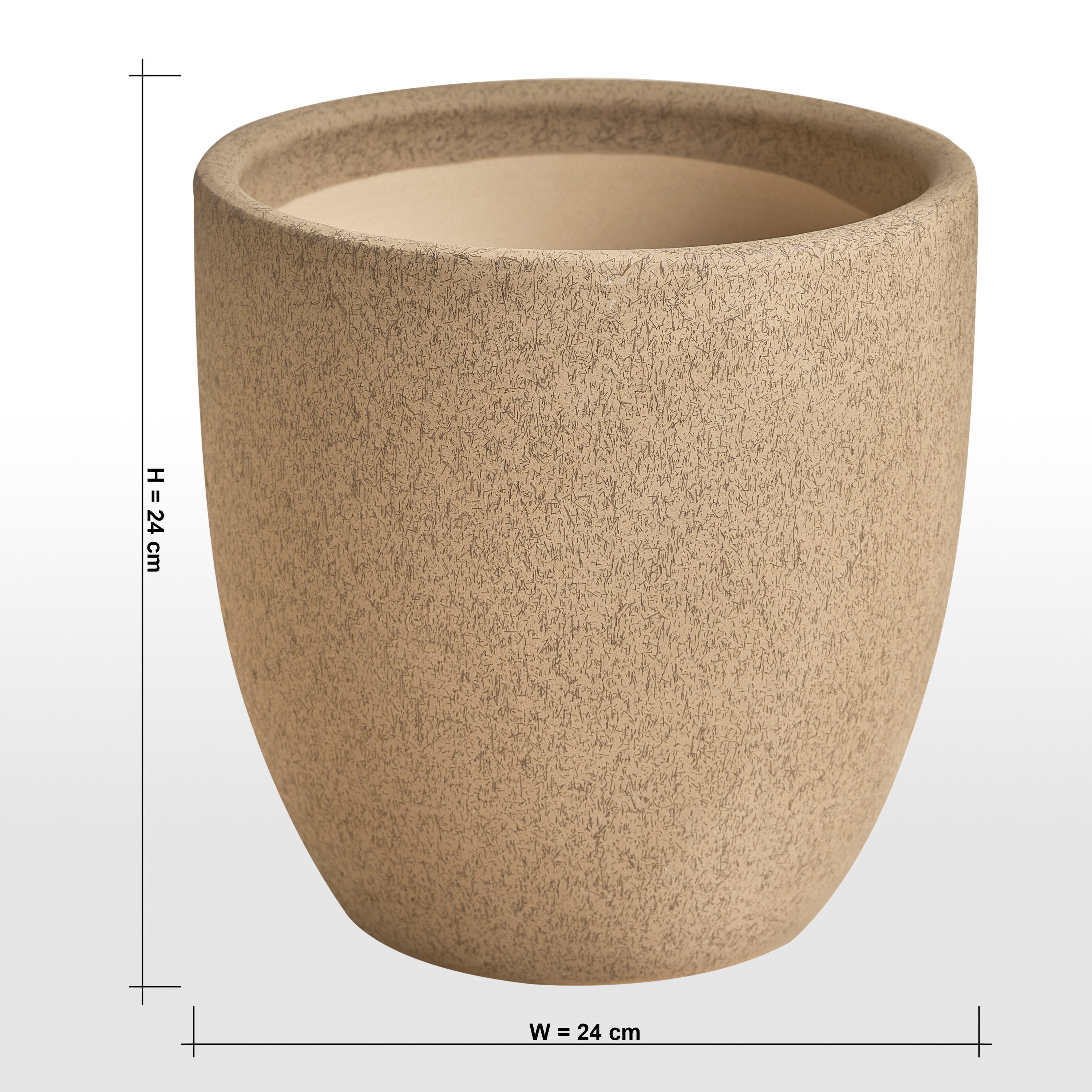 Themis Speckled Ceramic Planter - 24 cm-household-gardenandoutdoor-potsandplanters-planters-image-5