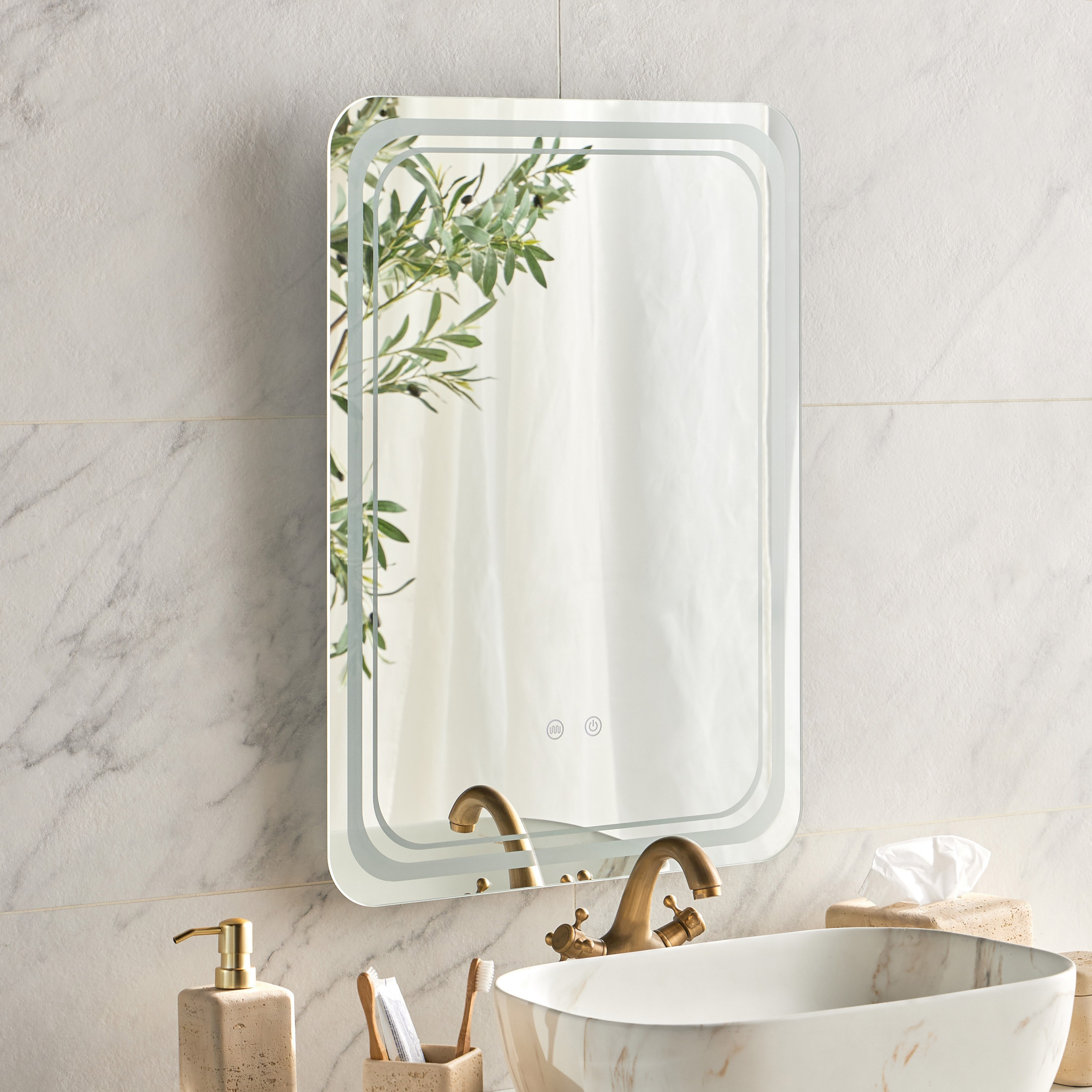 مرآة حائط ليد - أليسا - 70x50 سم-household-walldecorandmirrors-mirrors-wallmirrors-image-1