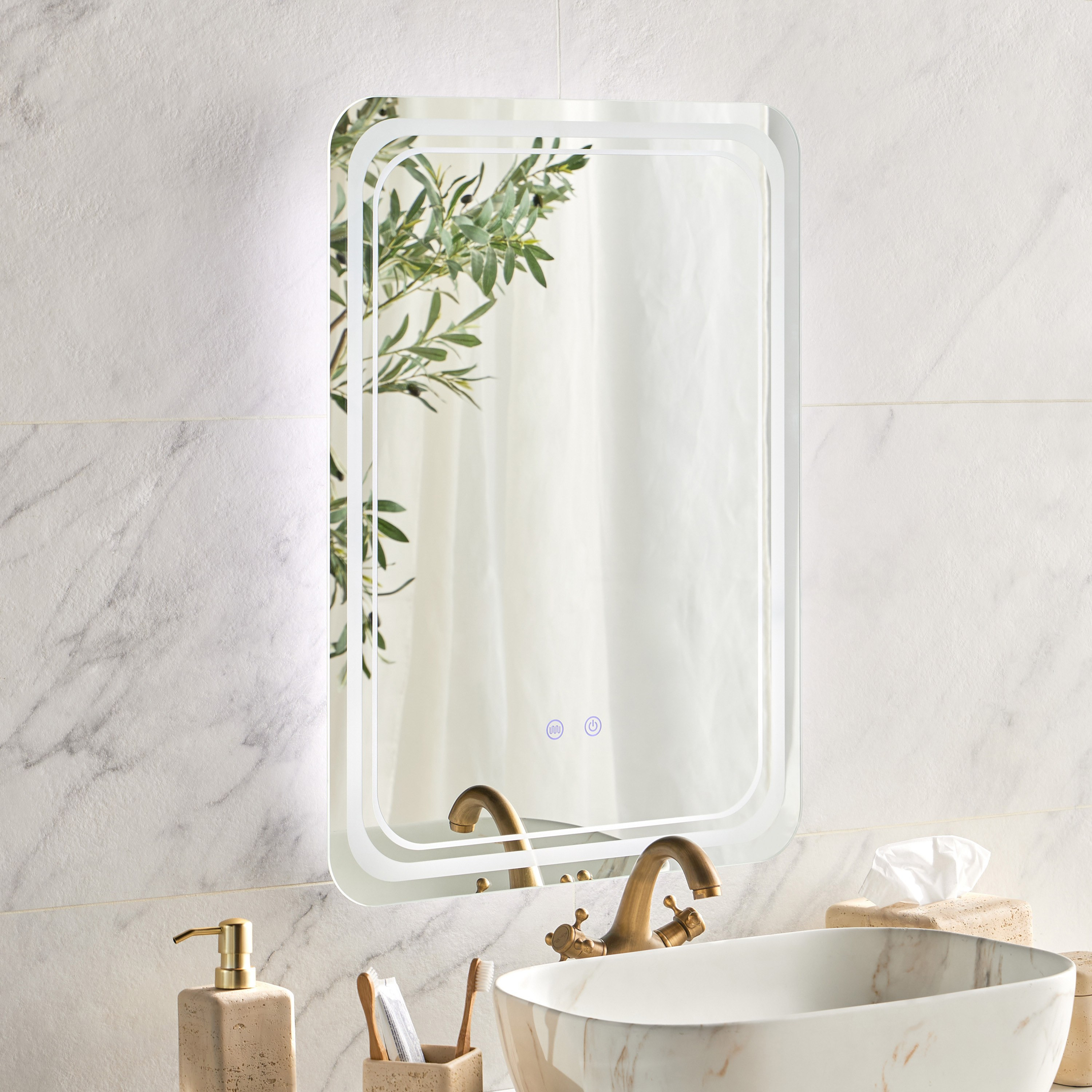 مرآة حائط ليد - أليسا - 70x50 سم-household-walldecorandmirrors-mirrors-wallmirrors-image-2