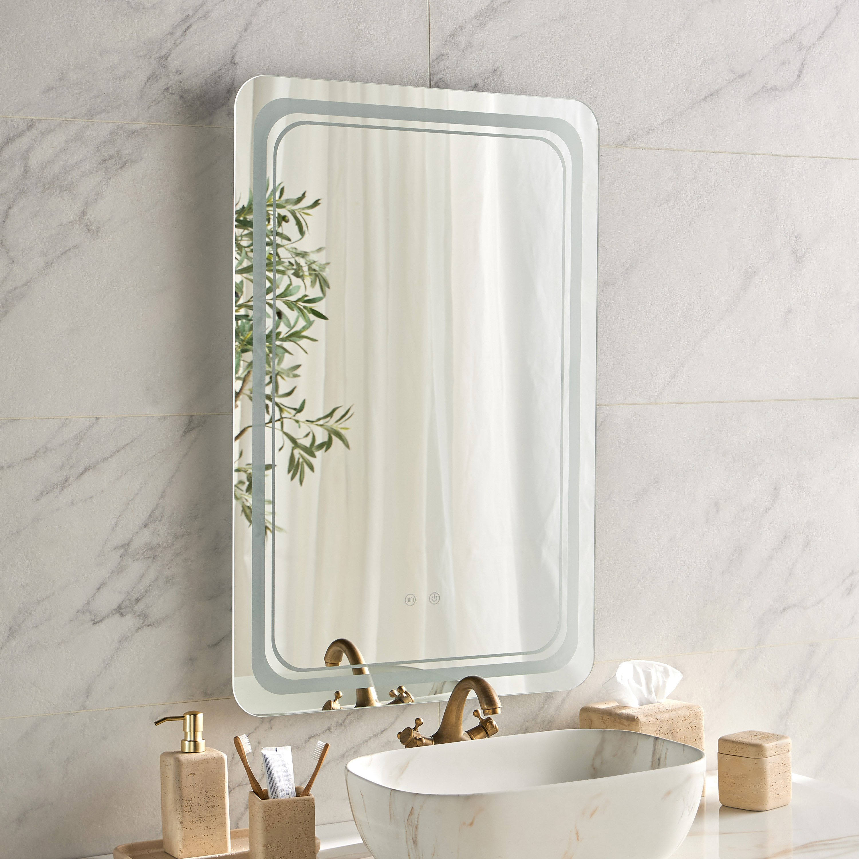 Alysa LED Wall Mirror - 90x60 cm