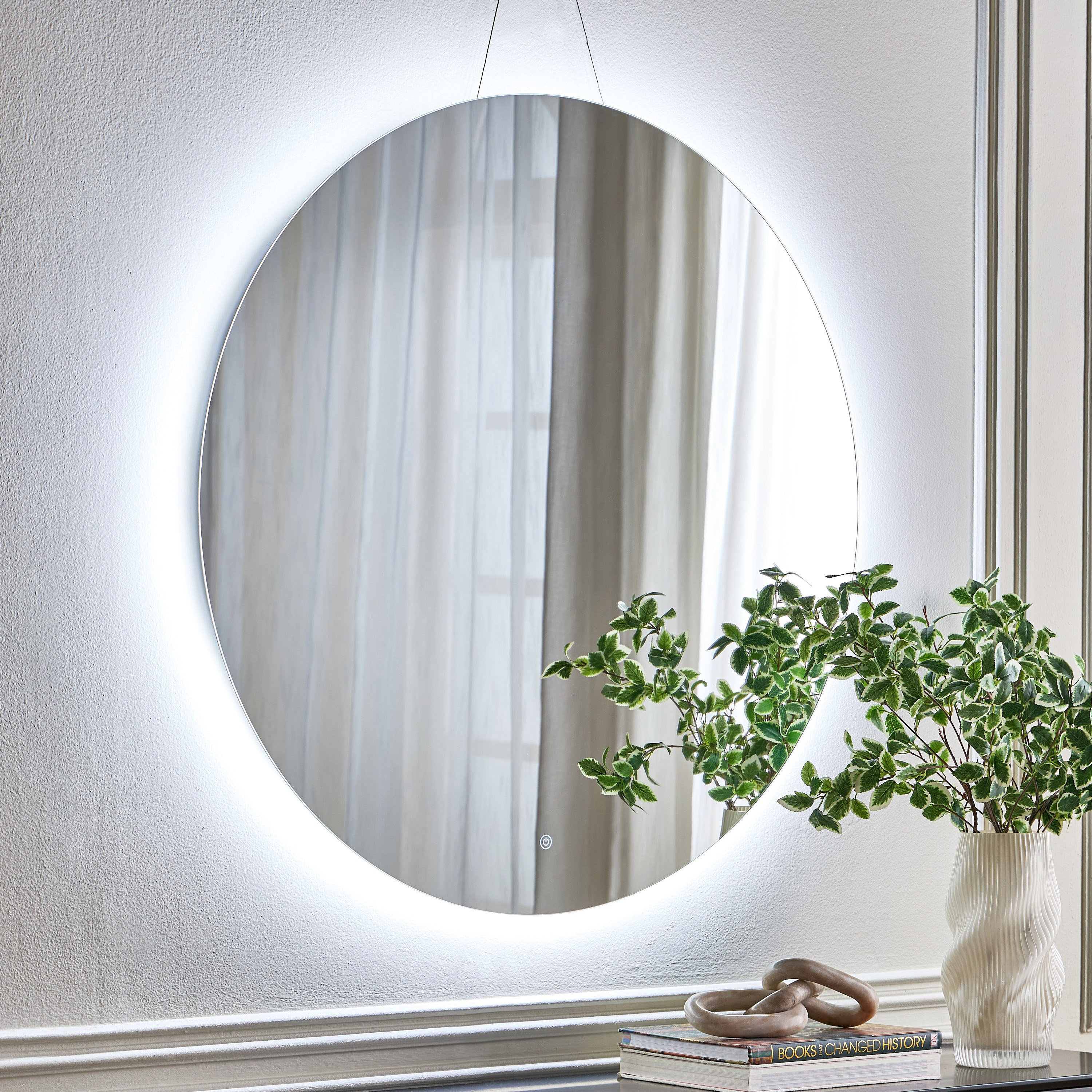 Hylas LED Wall Mirror - 100 cm-household-walldecorandmirrors-mirrors-wallmirrors-image-2
