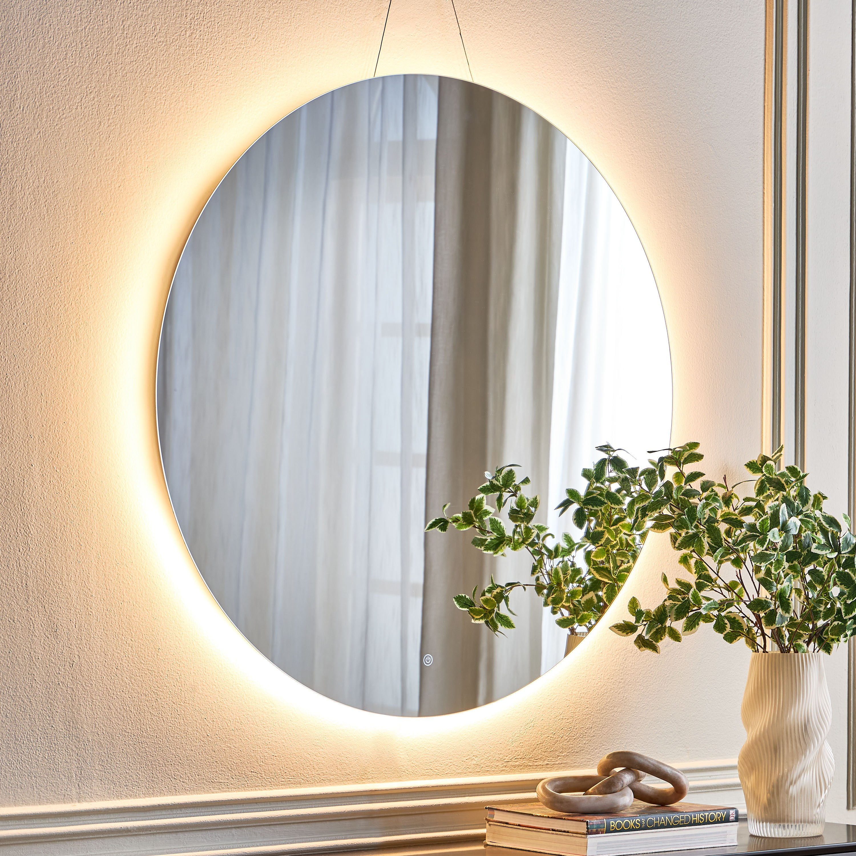 Hylas LED Wall Mirror - 100 cm-household-walldecorandmirrors-mirrors-wallmirrors-image-3