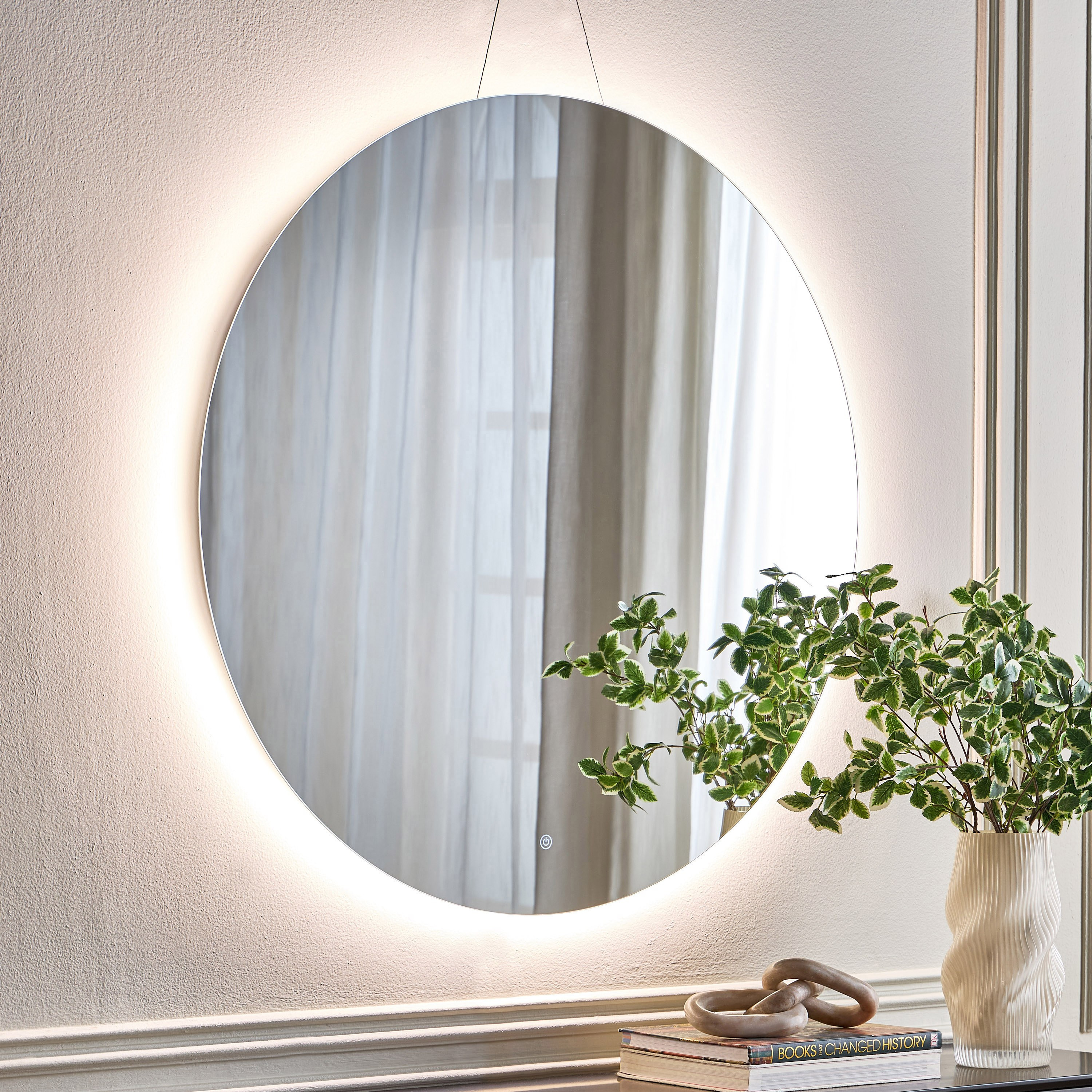 Hylas LED Wall Mirror - 100 cm-household-walldecorandmirrors-mirrors-wallmirrors-image-4