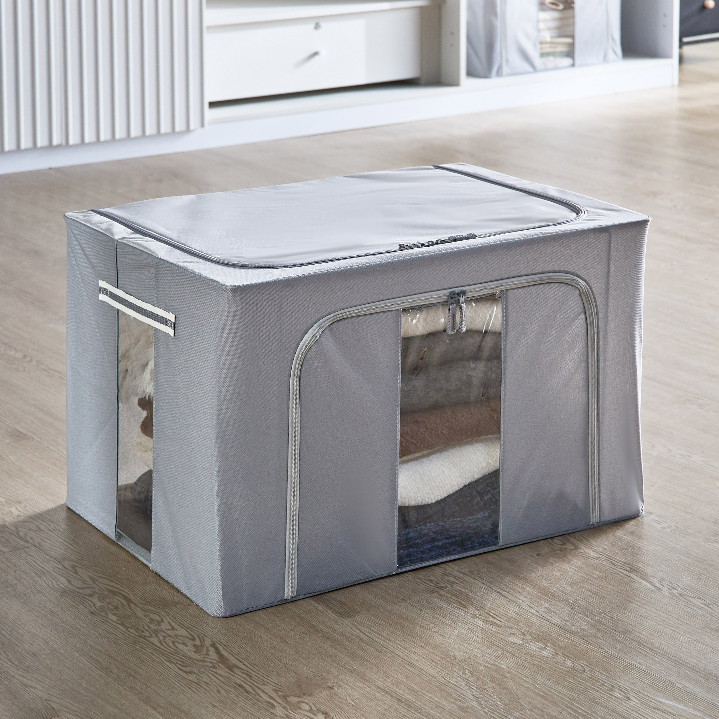 Melvin Collapsible Clothes Storage Box with Window - 60x42x40 cm