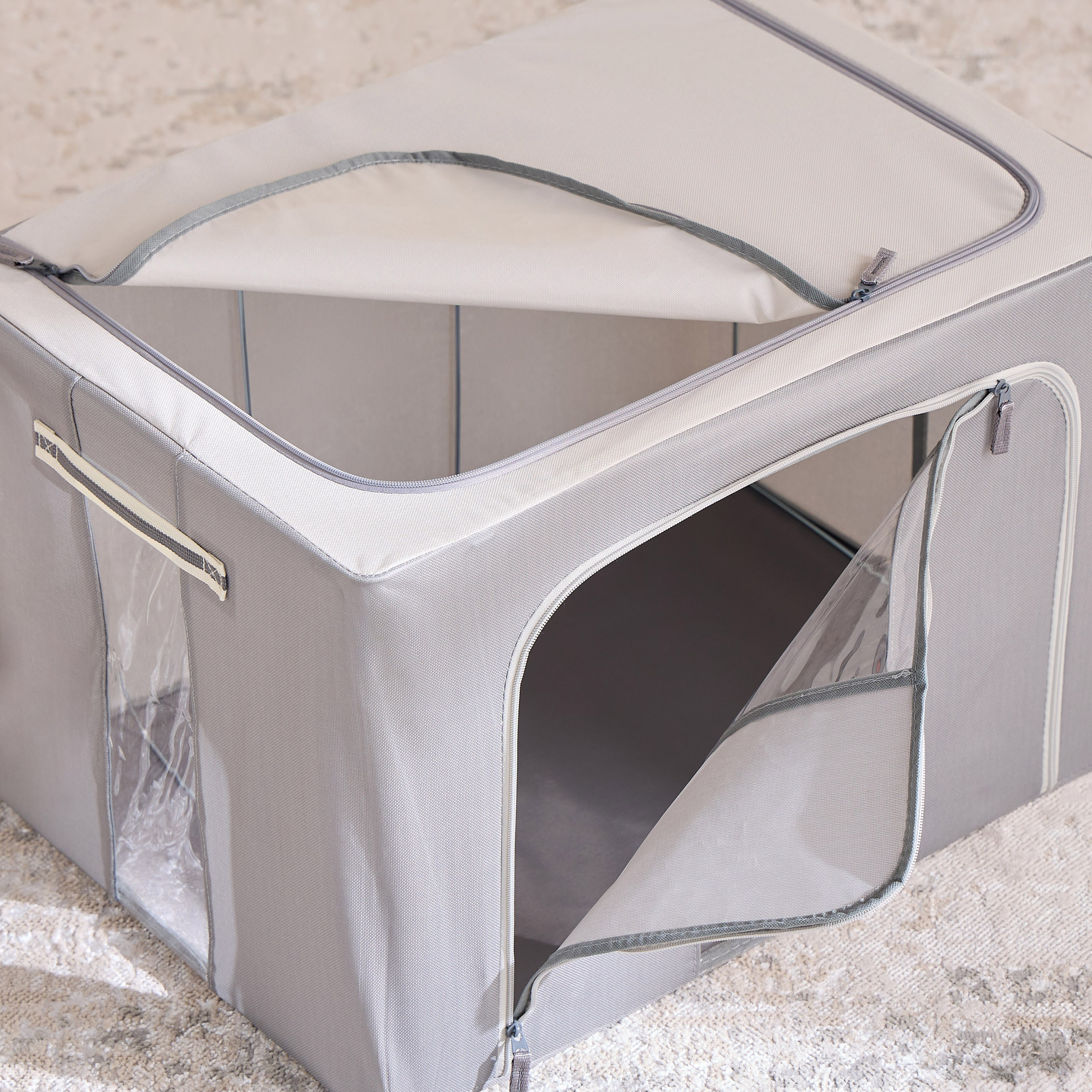 Melvin Collapsible Clothes Storage Box with Window - 60x42x40 cm-household-storage-storagesolutions-storageboxesandbaskets-image-5