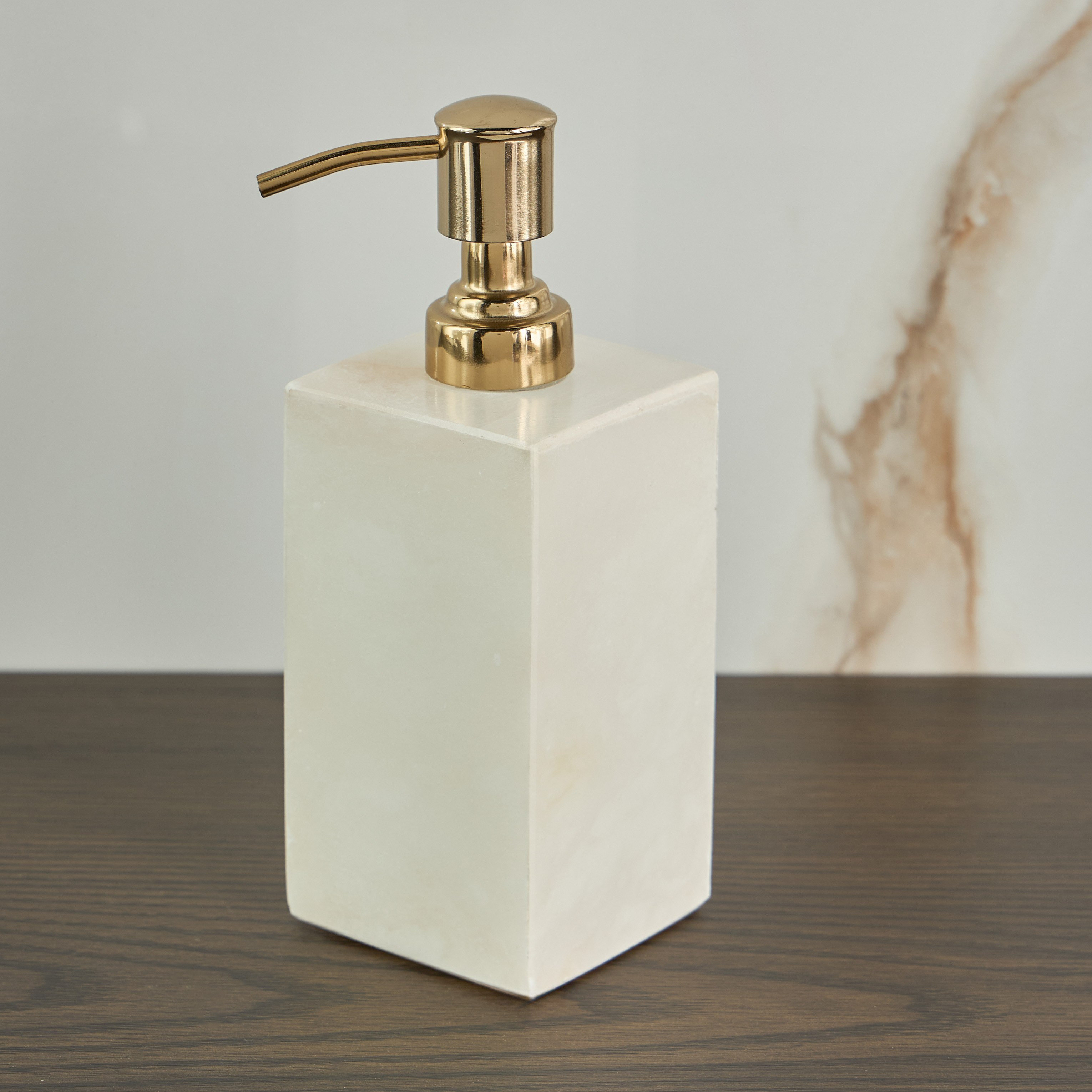 Spanish Alabaster Soap Dispenser-household-bathandlaundry-bathaccessories-soapdishesanddispensers-image-1