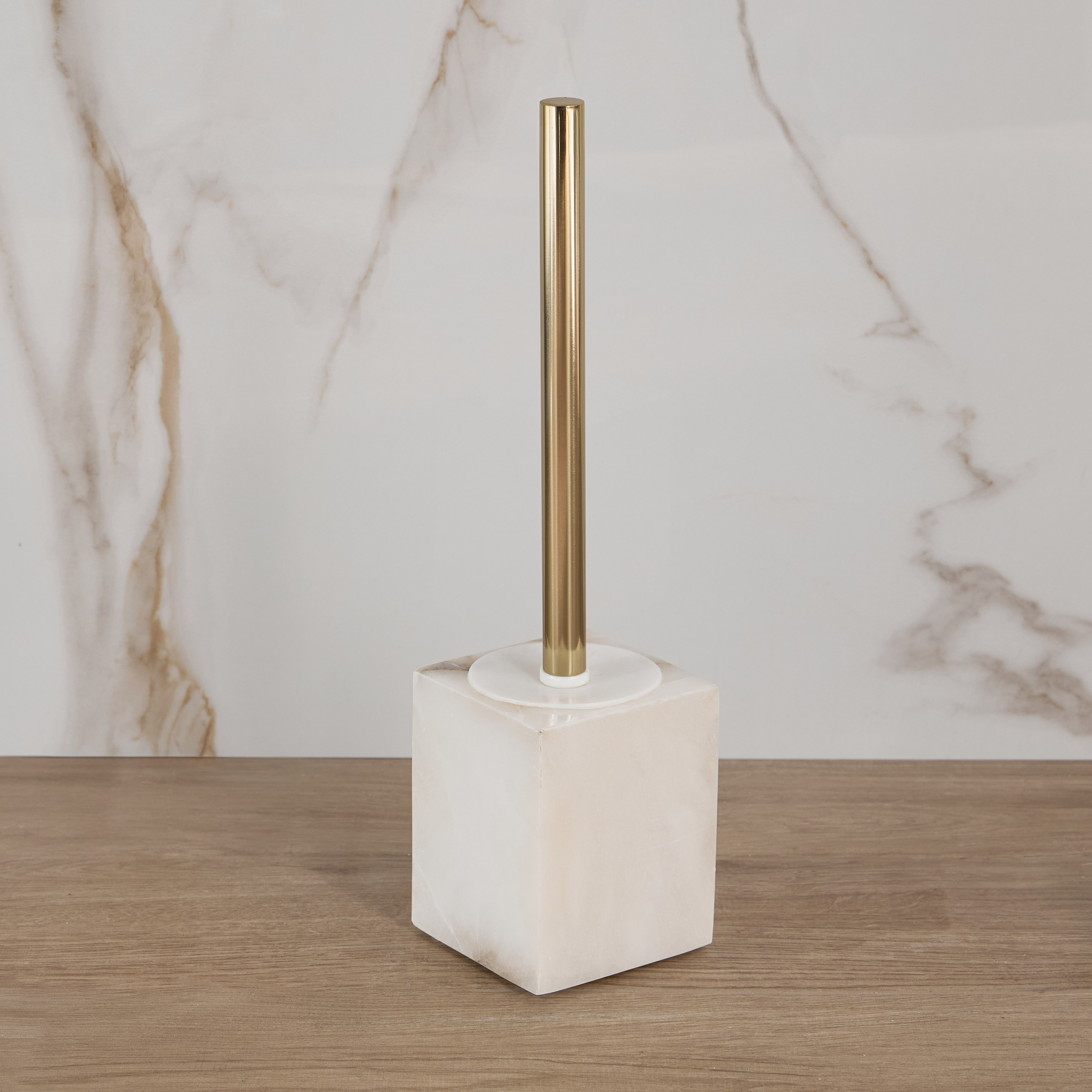 Spanish Alabaster Toilet Brush Holder-household-bathandlaundry-bathaccessories-toiletbrushholders-image-1